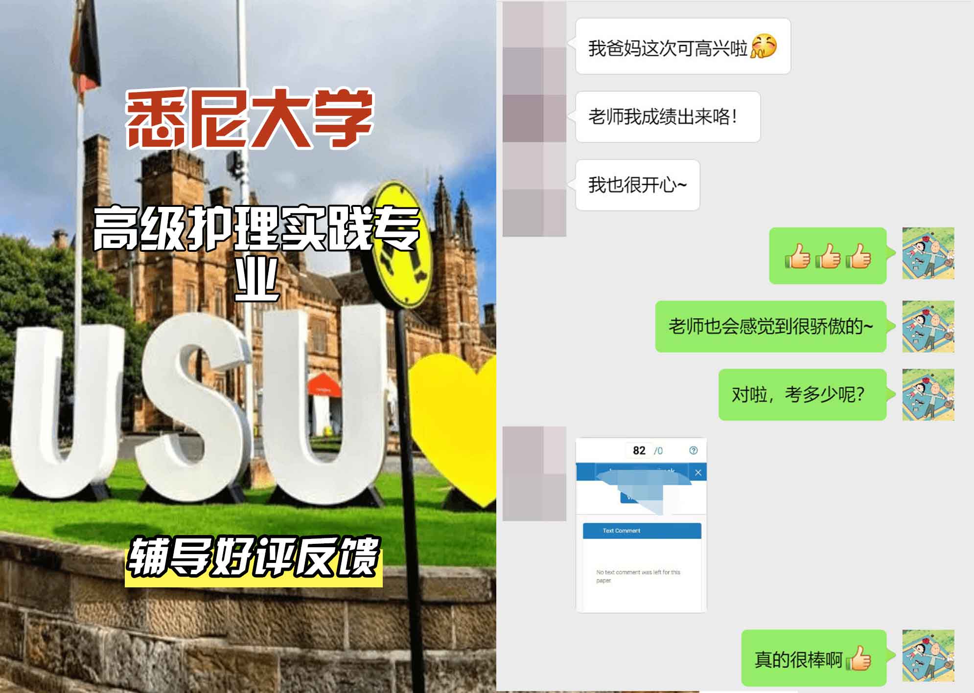 悉尼大学USYD高级护理实践辅导好评反馈