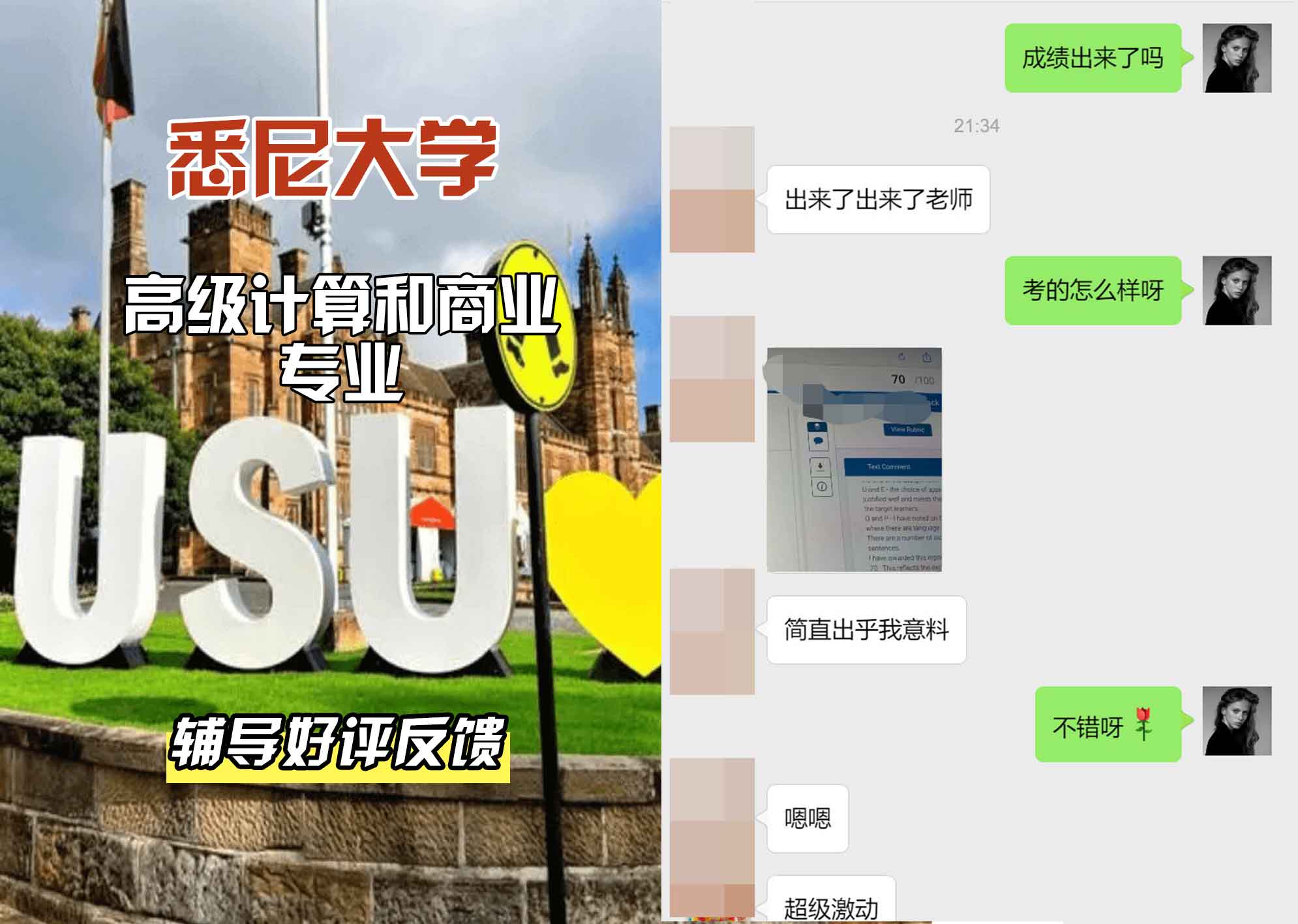 悉尼大学USYD高级计算和商业辅导好评反馈