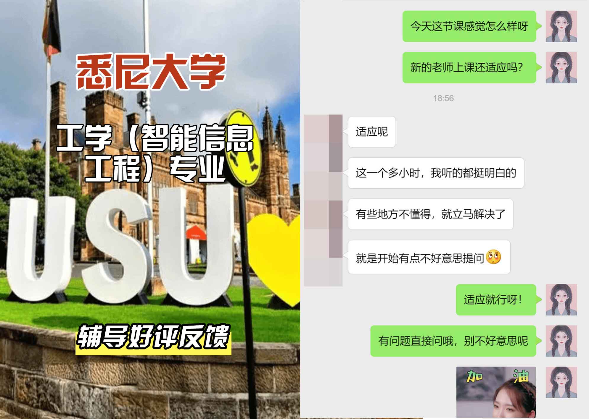 悉尼大学USYD工学（智能信息工程）辅导好评反馈