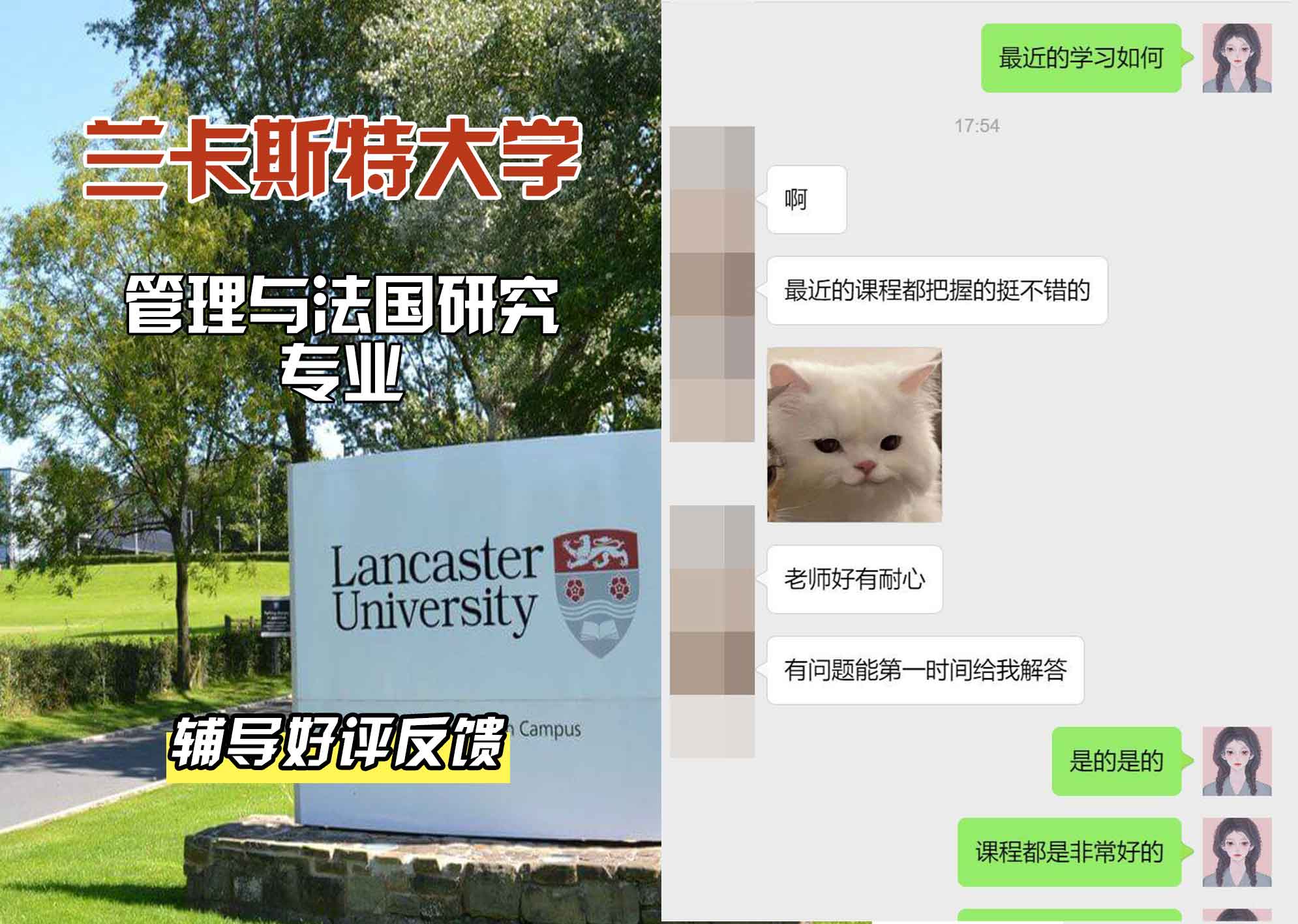 LU兰卡管理与法国研究辅导好评反馈