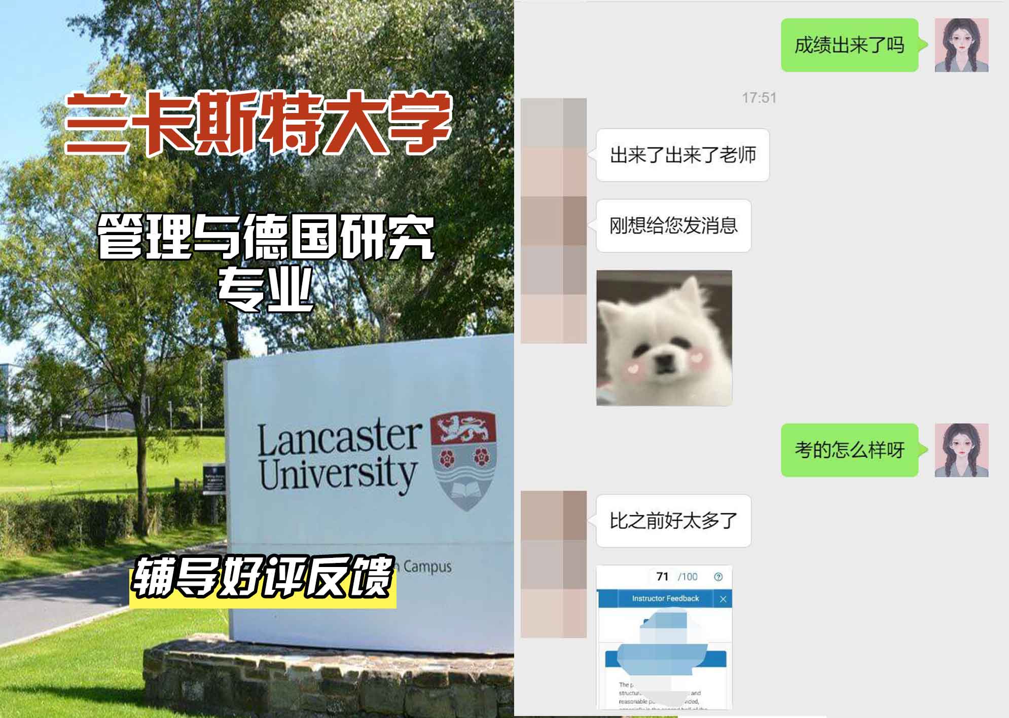 LU兰卡管理与德国研究辅导好评反馈