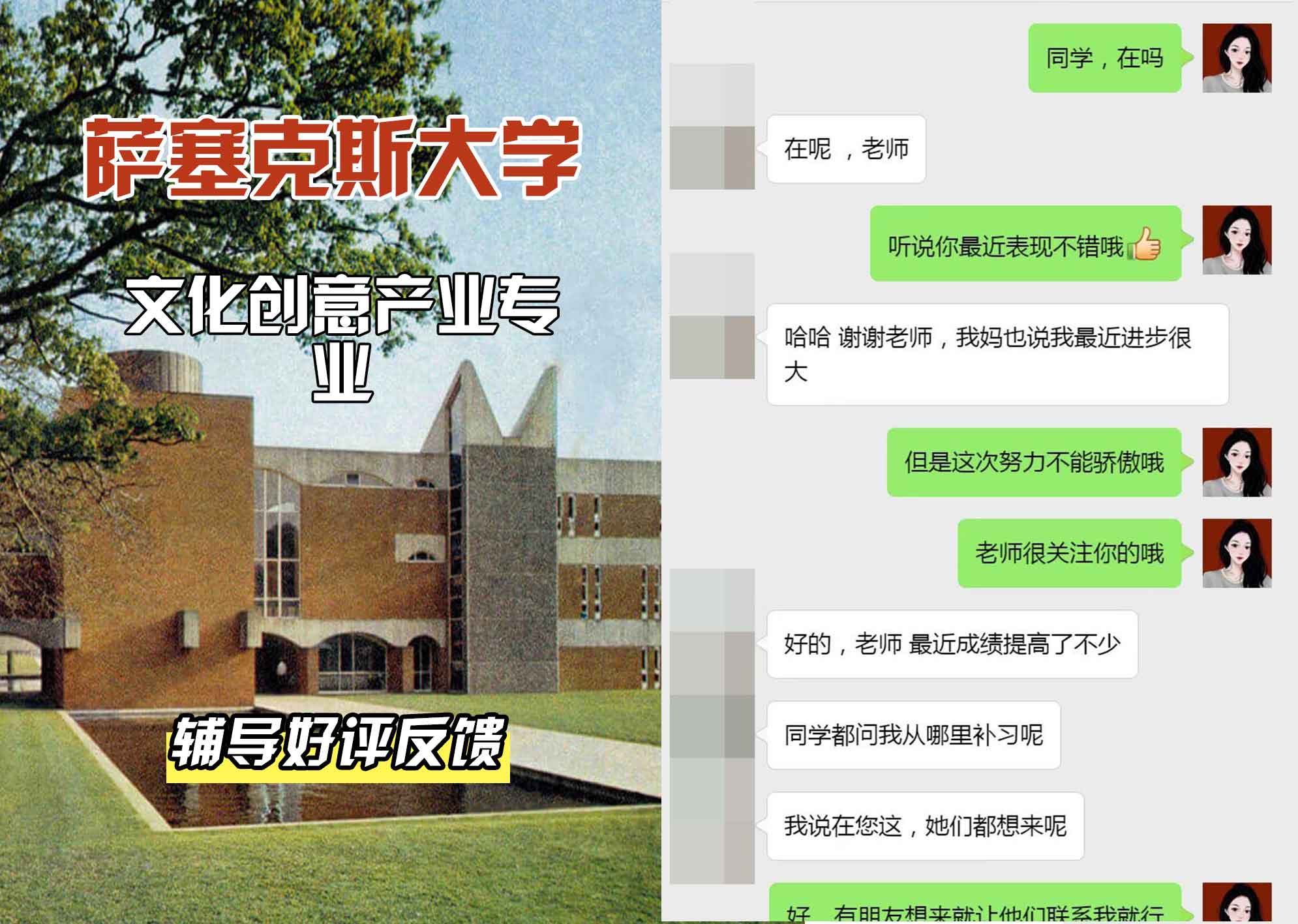 Sussex萨塞克斯大学文化创意产业辅导好评反馈