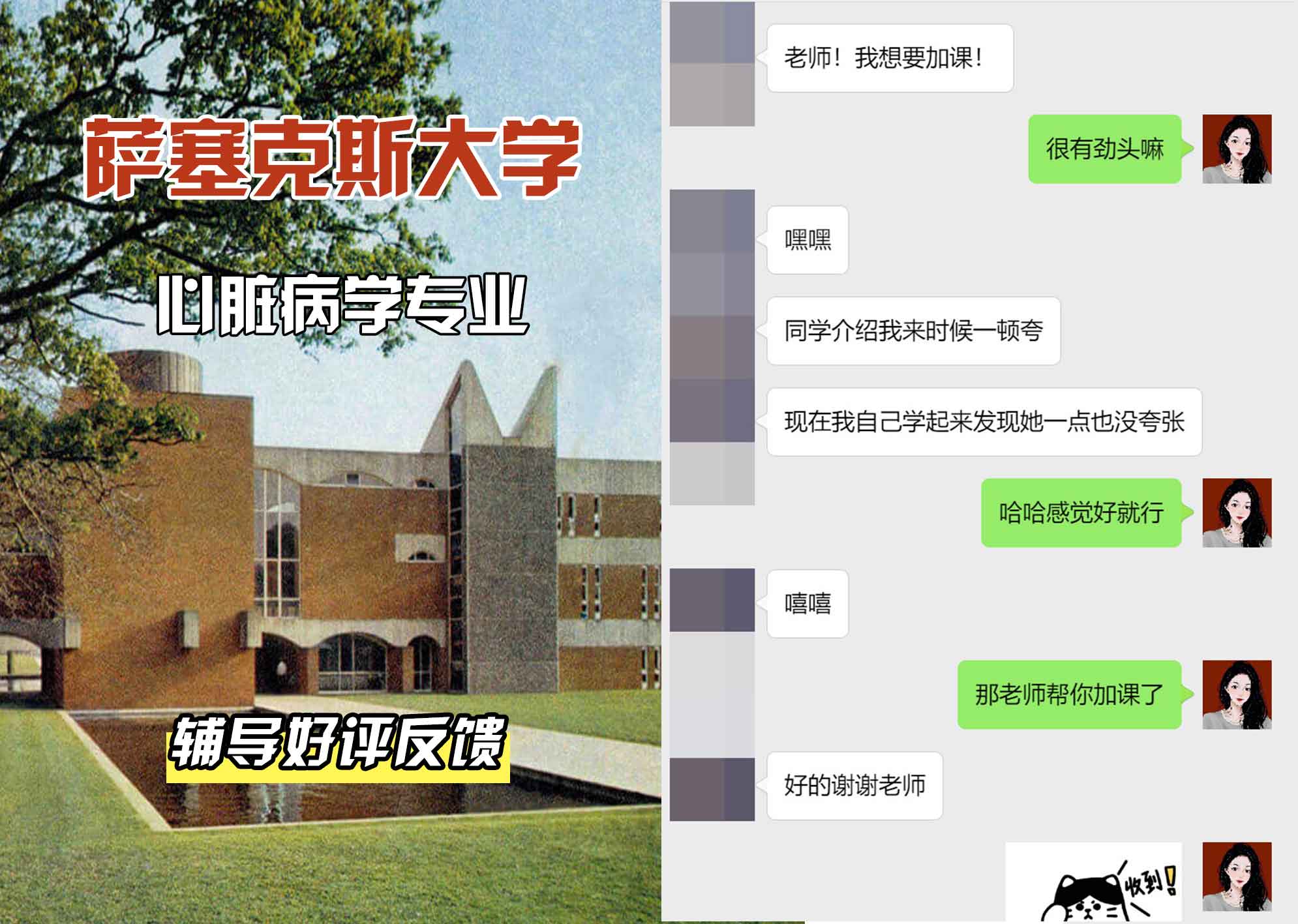 Sussex萨塞克斯大学心脏病学辅导好评反馈