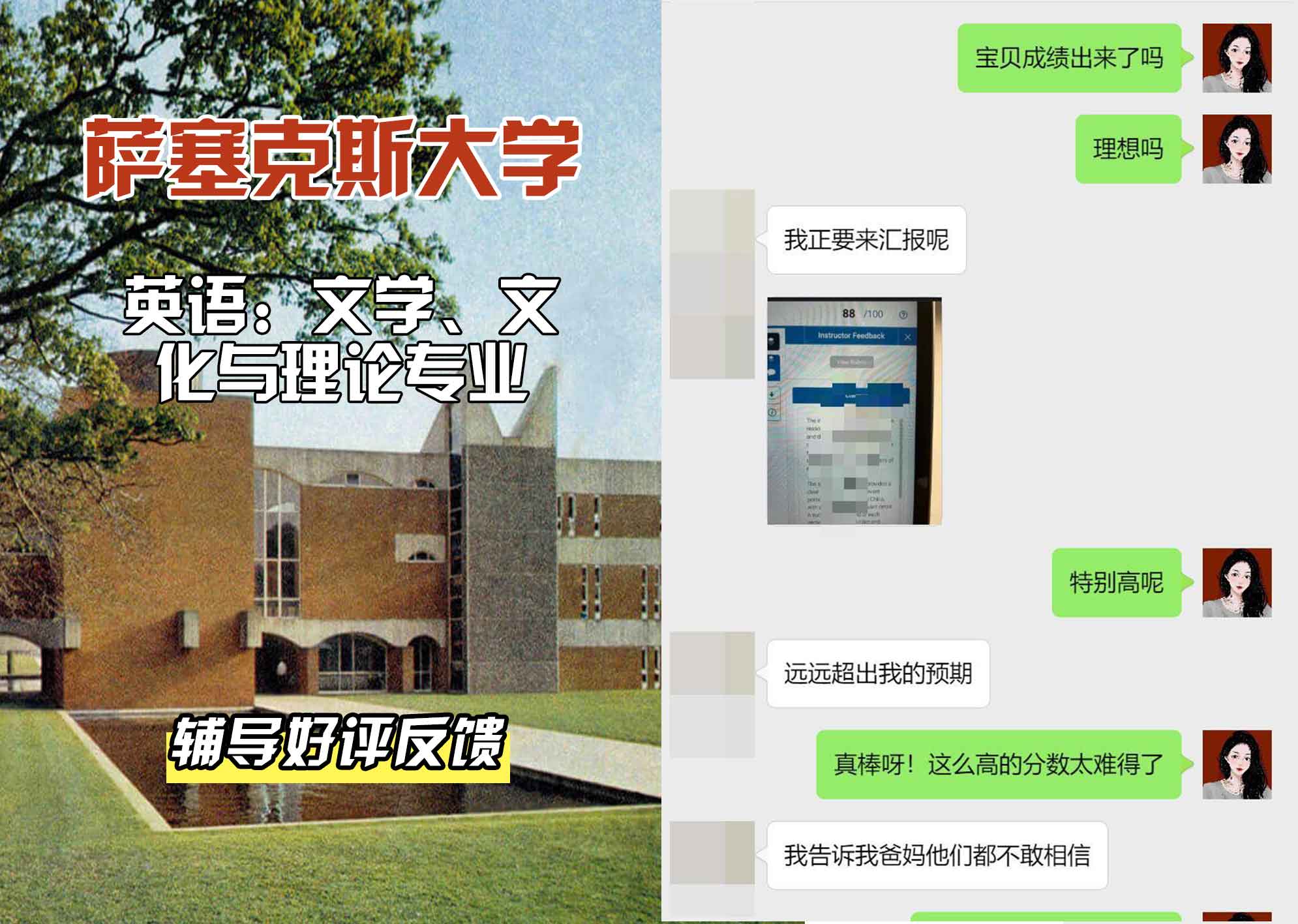 Sussex萨塞克斯大学英语：文学、文化与理论辅导好评反馈