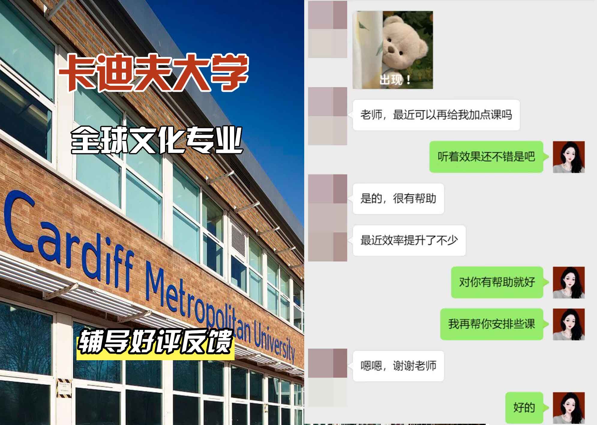 卡迪夫大学cardiff全球文化辅导好评反馈