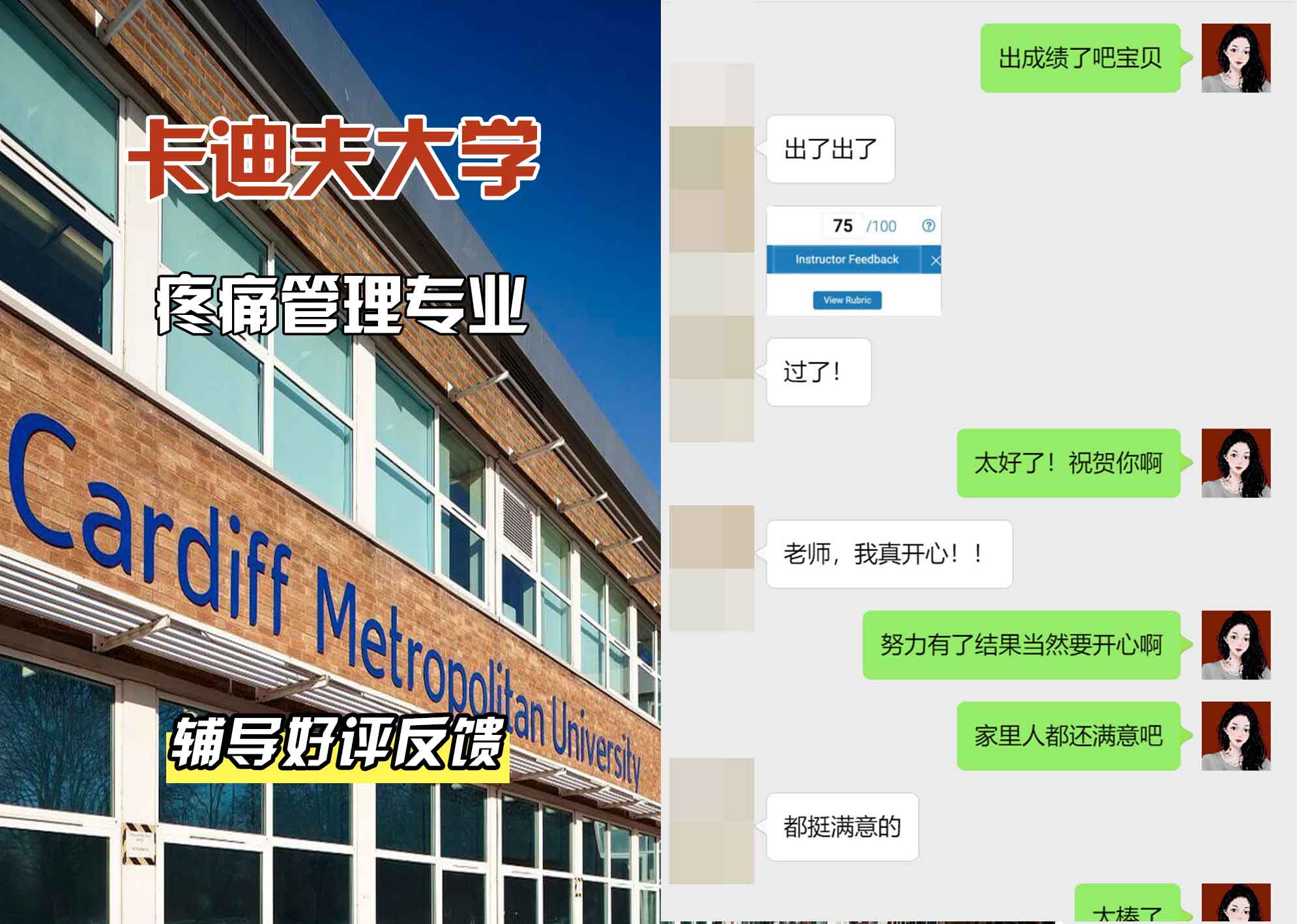 卡迪夫大学cardiff疼痛管理辅导好评反馈