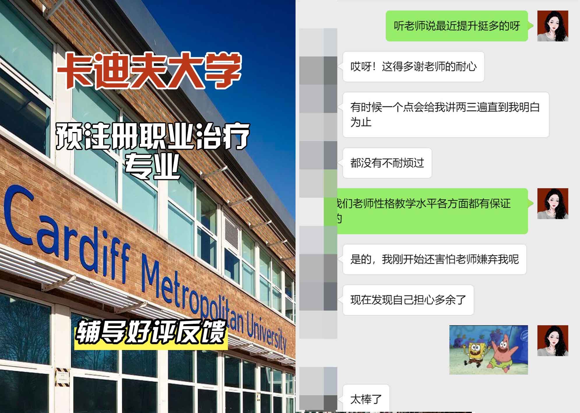 卡迪夫大学cardiff治疗辅导好评反馈