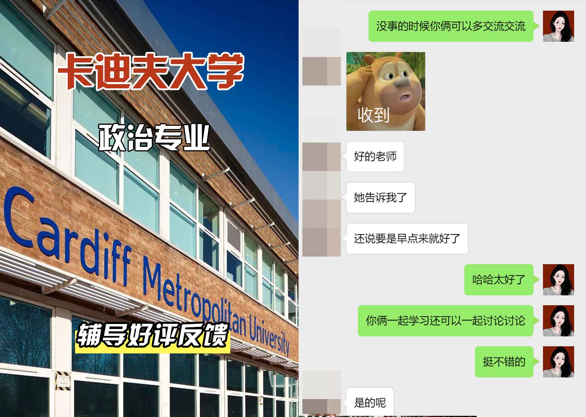 卡迪夫大学cardiff政治辅导好评反馈