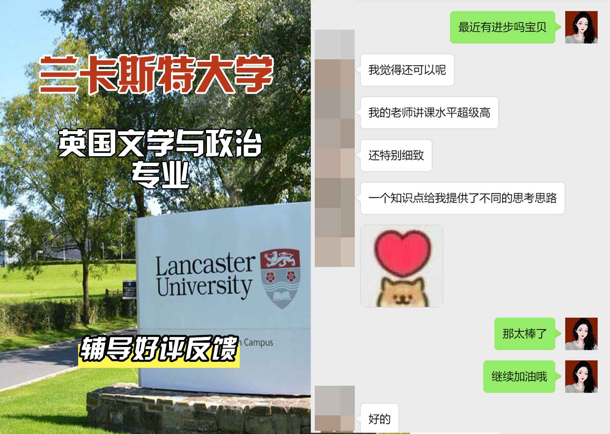 LU兰卡英国文学与政治辅导好评反馈