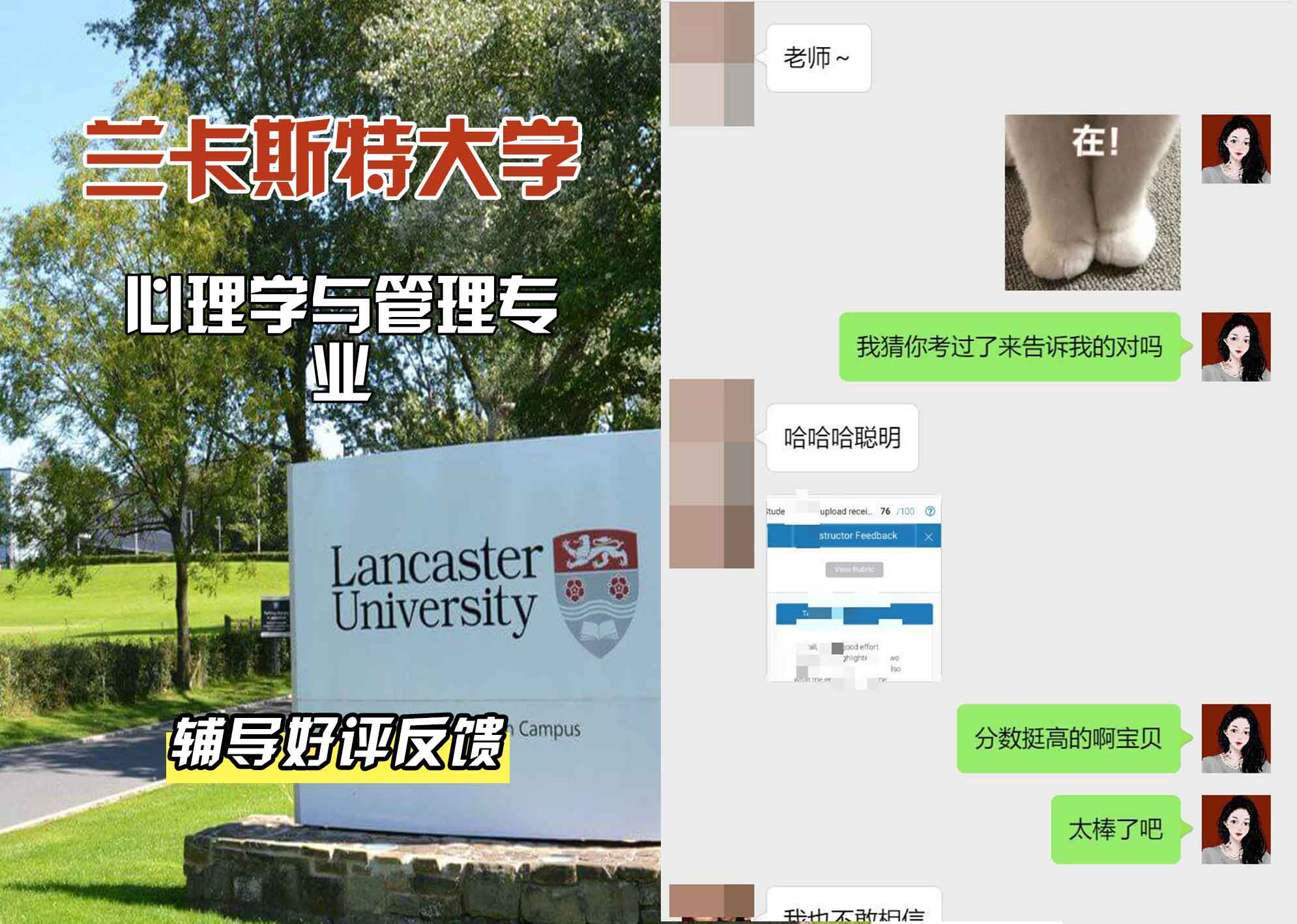 LU兰卡心理学与管理辅导好评反馈