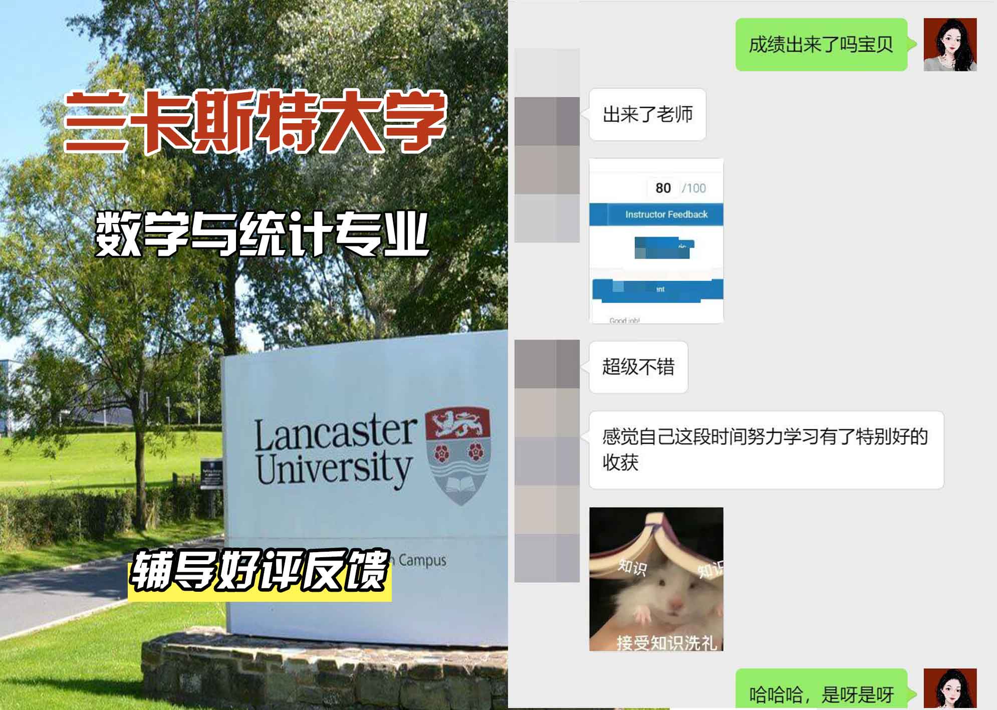 LU兰卡数学与统计辅导好评反馈