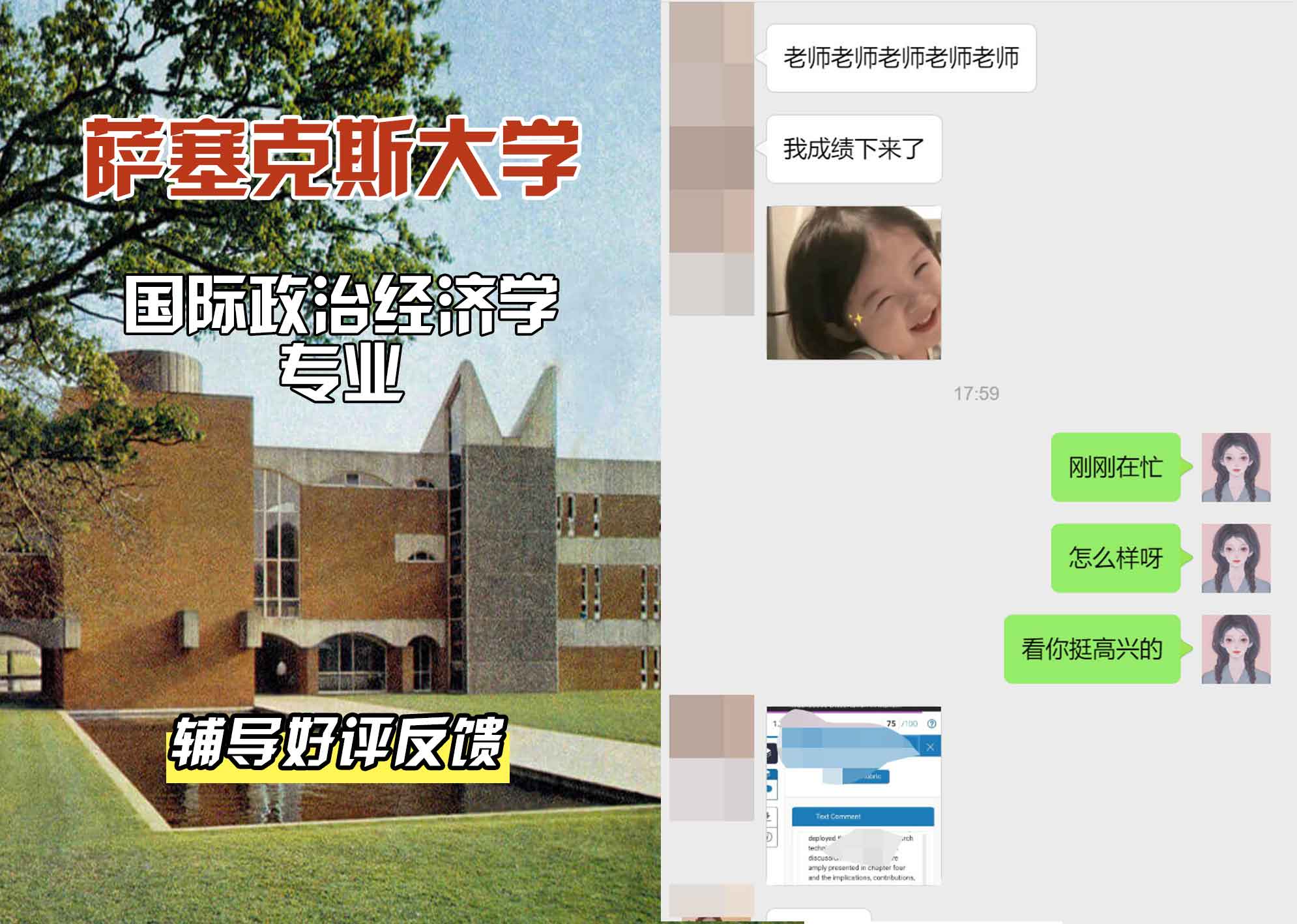 Sussex萨塞克斯大学国际政治经济学辅导好评反馈