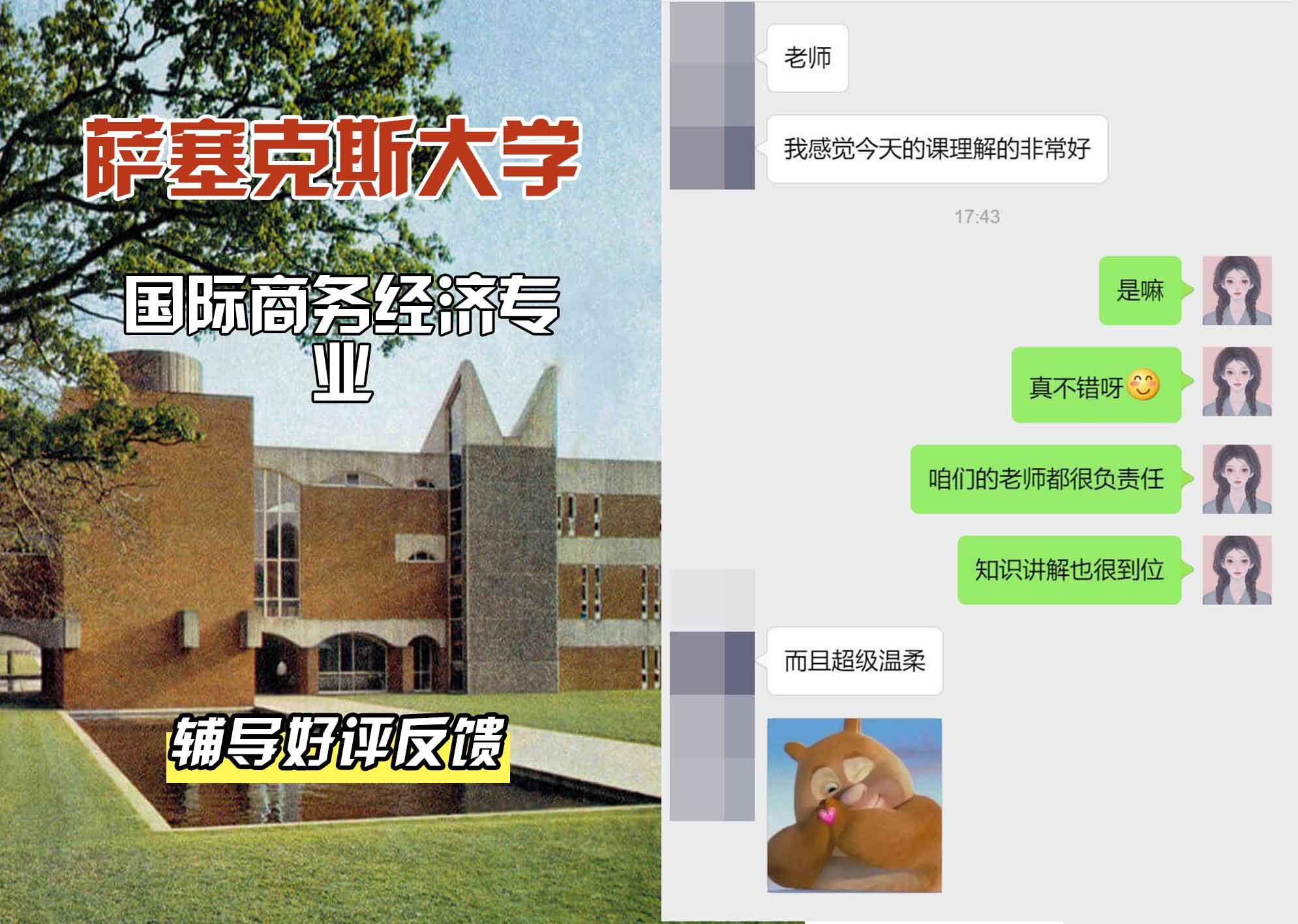 Sussex萨塞克斯大学国际商务经济辅导好评反馈