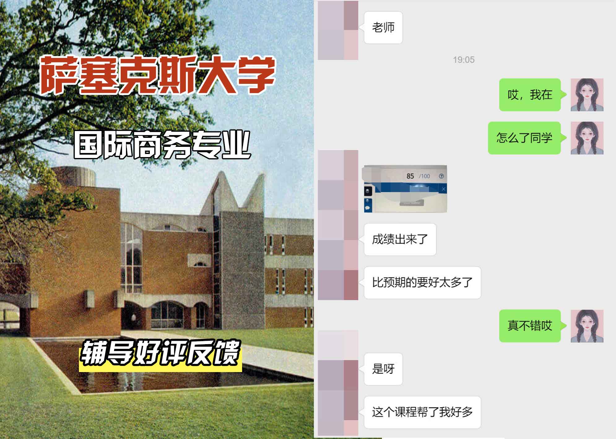 Sussex萨塞克斯大学国际商务辅导好评反馈