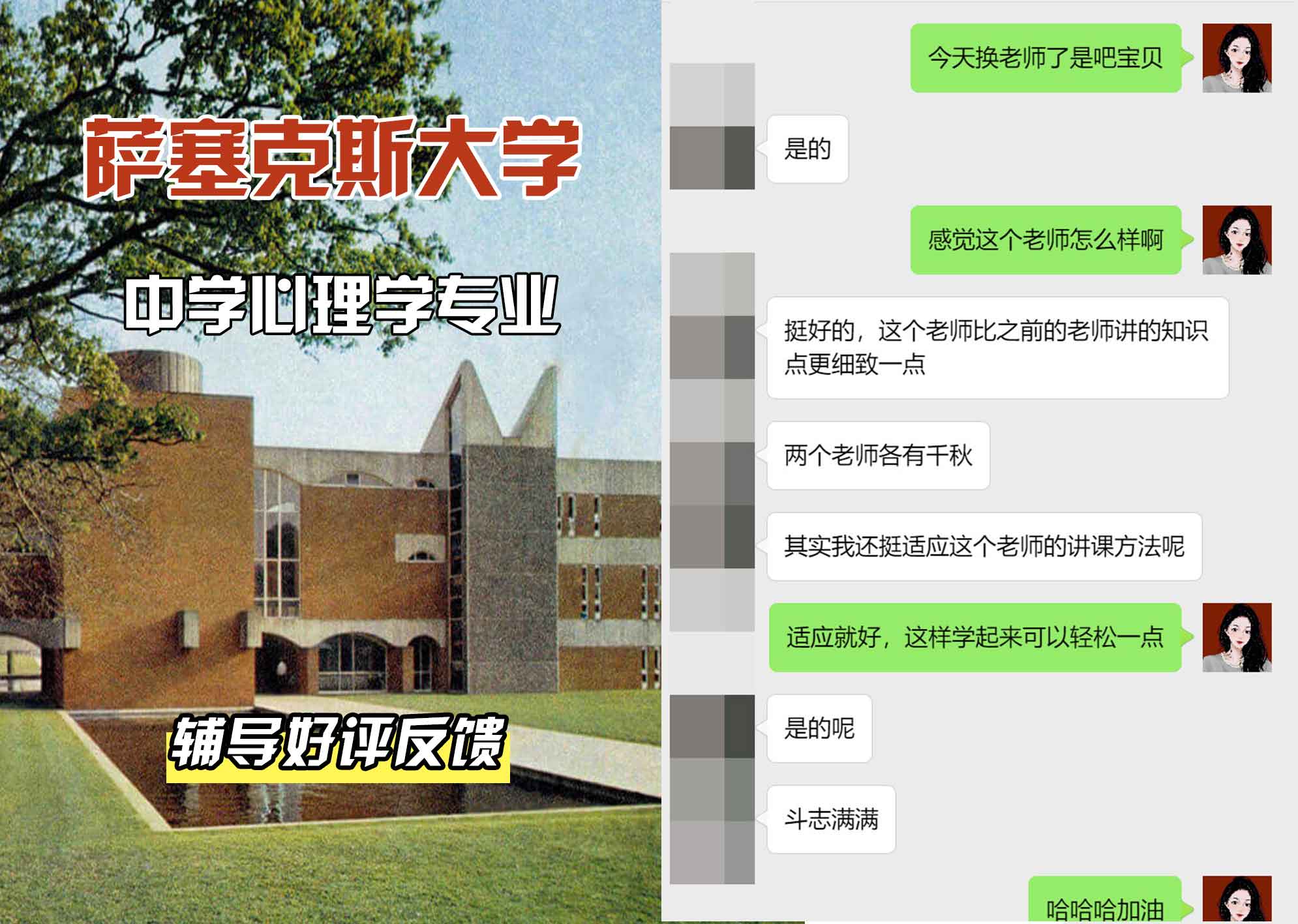 Sussex萨塞克斯大学中学心理学辅导好评反馈