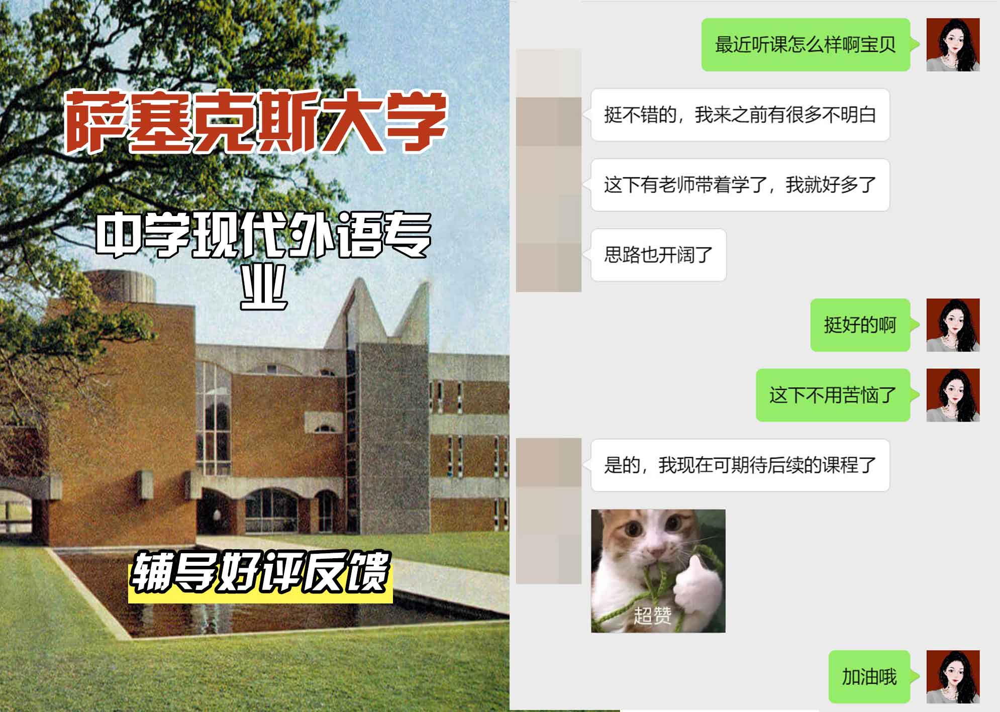 Sussex萨塞克斯大学中学现代外语辅导好评反馈