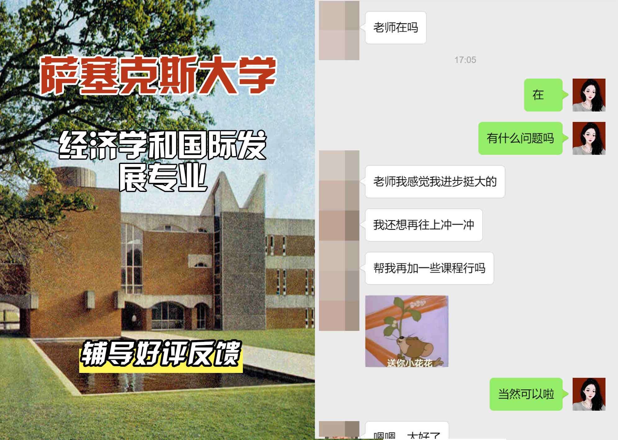 Sussex萨塞克斯大学经济学和国际发展辅导好评反馈