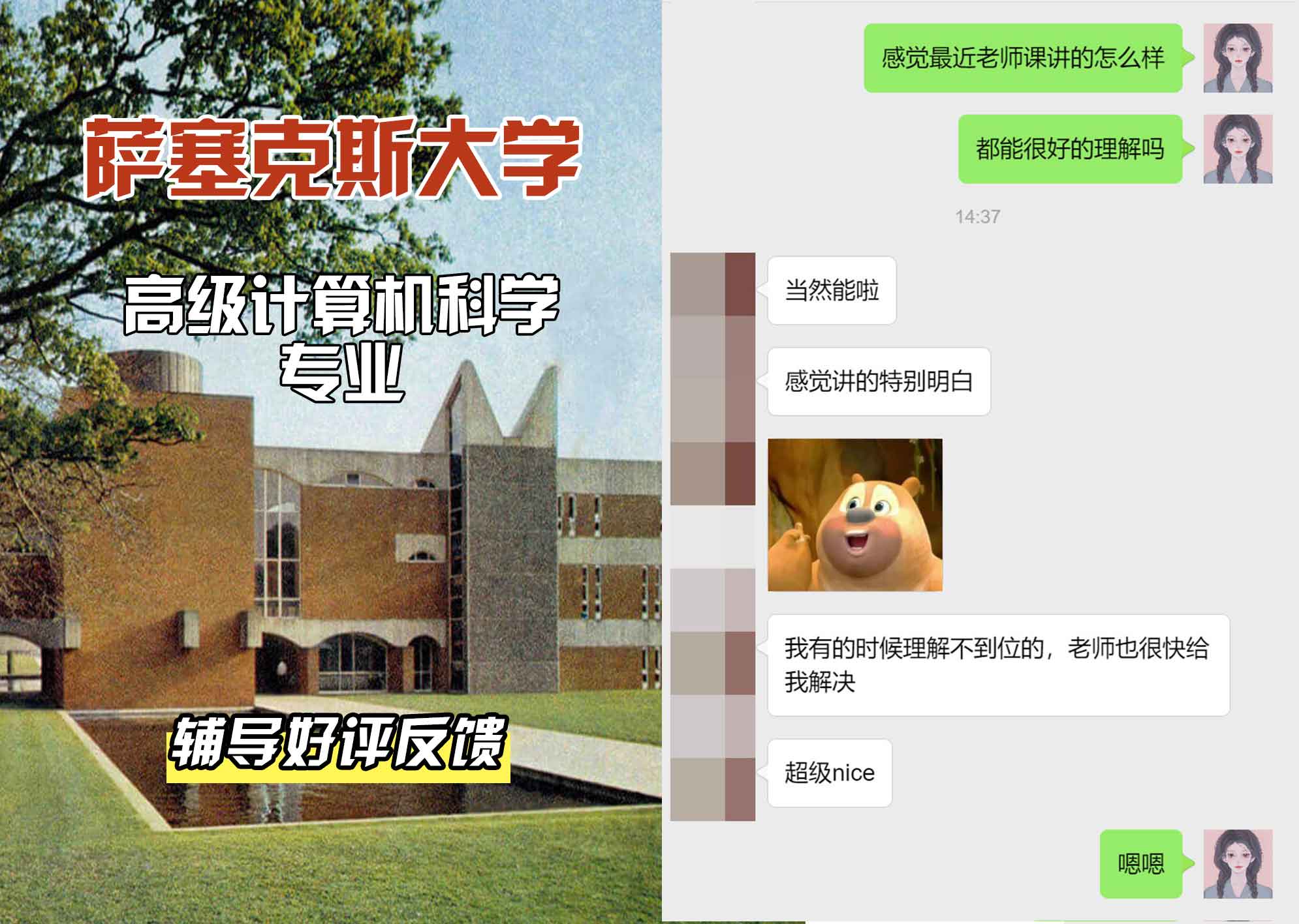 Sussex萨塞克斯大学高级计算机科学辅导好评反馈