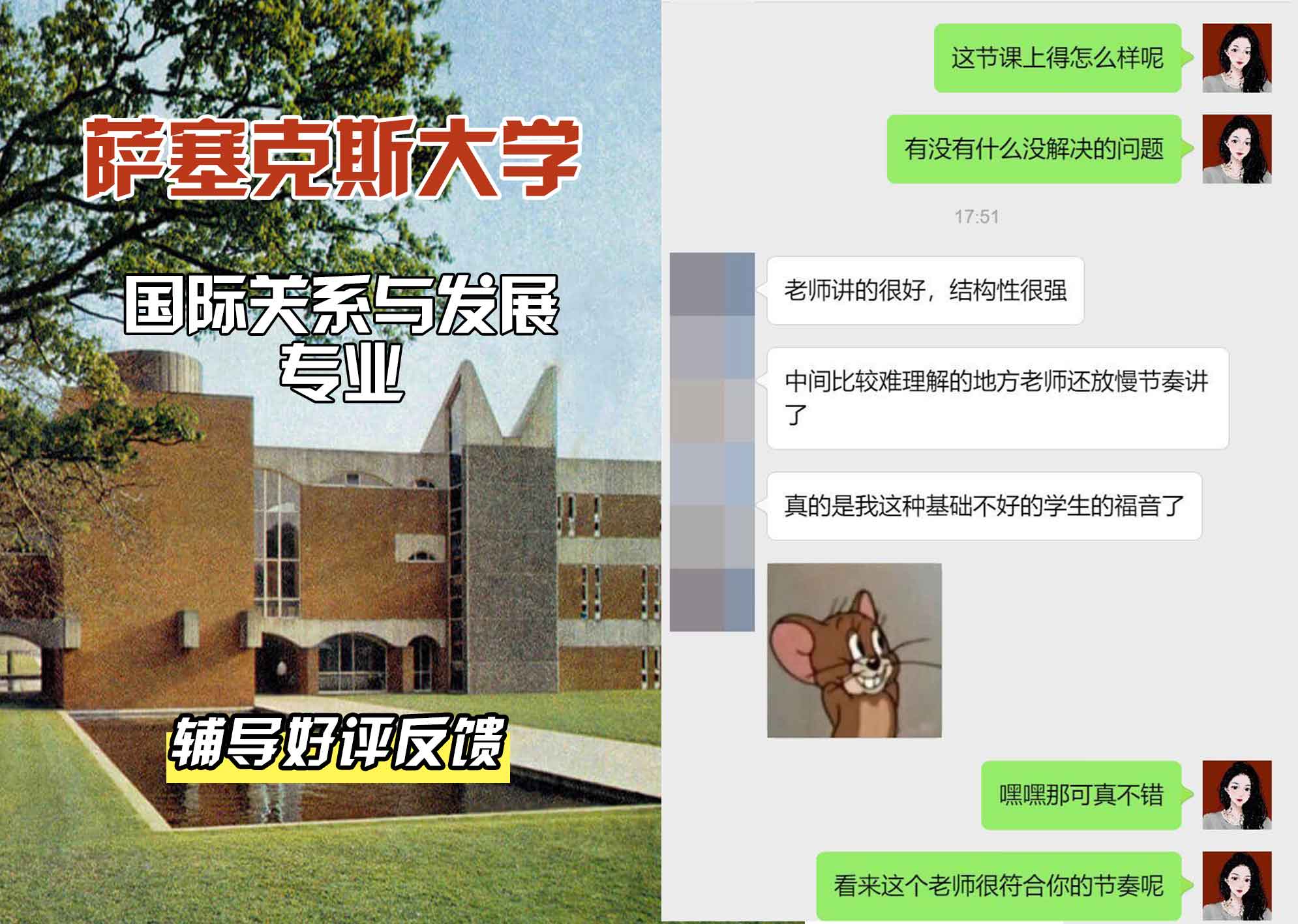 Sussex萨塞克斯大学国际关系与发展辅导好评反馈