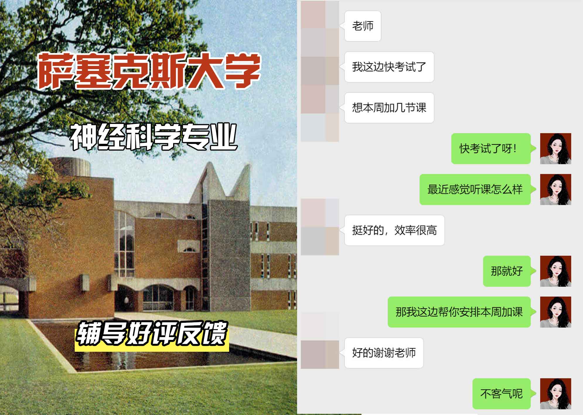 Sussex萨塞克斯大学神经科学辅导好评反馈