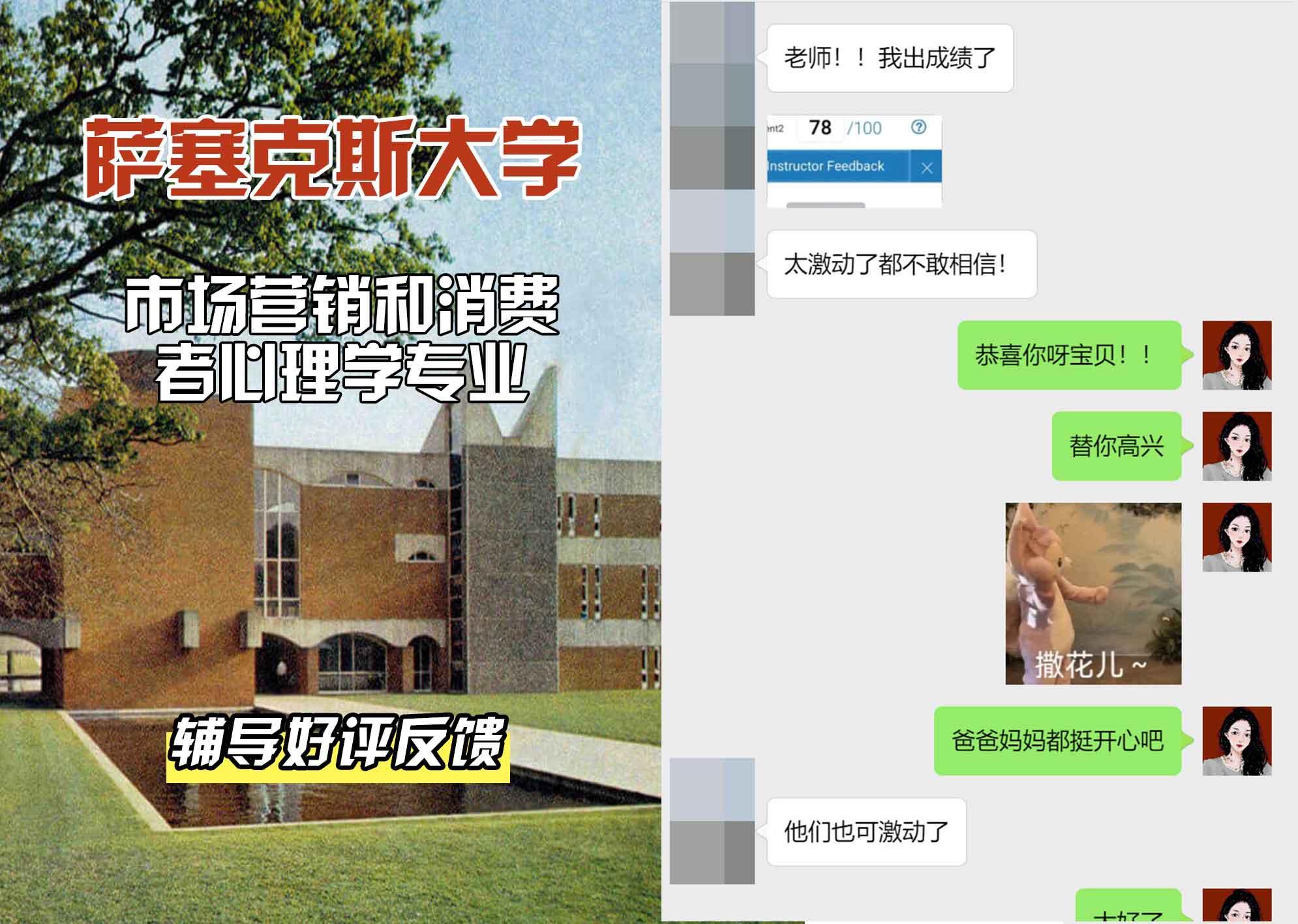 Sussex萨塞克斯大学市场营销和消费者心理学辅导好评反馈