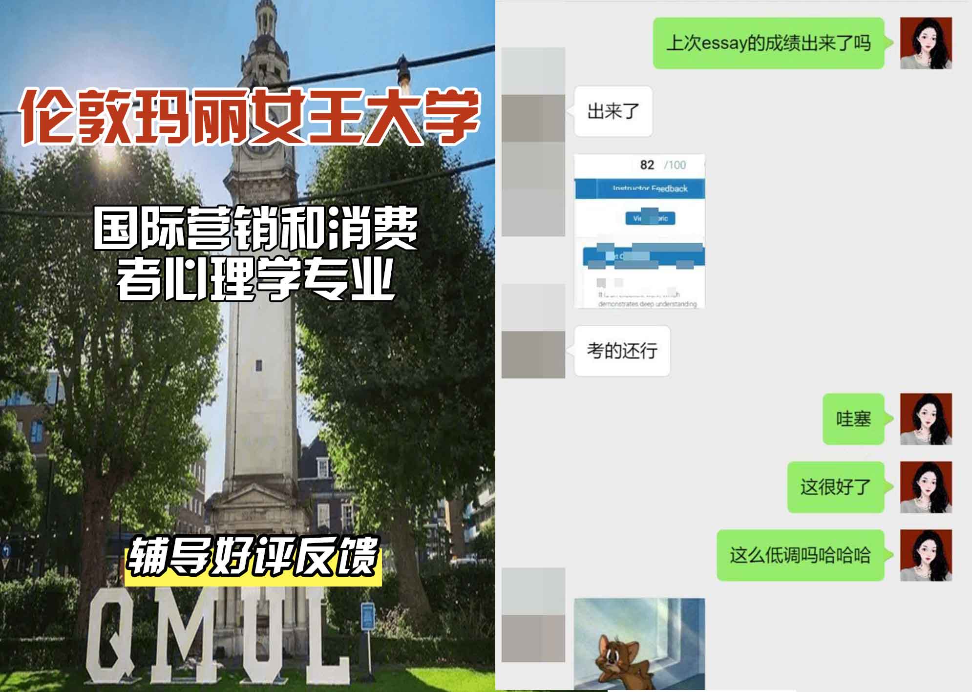 QM女王大学国际营销和消费者心理学辅导好评反馈