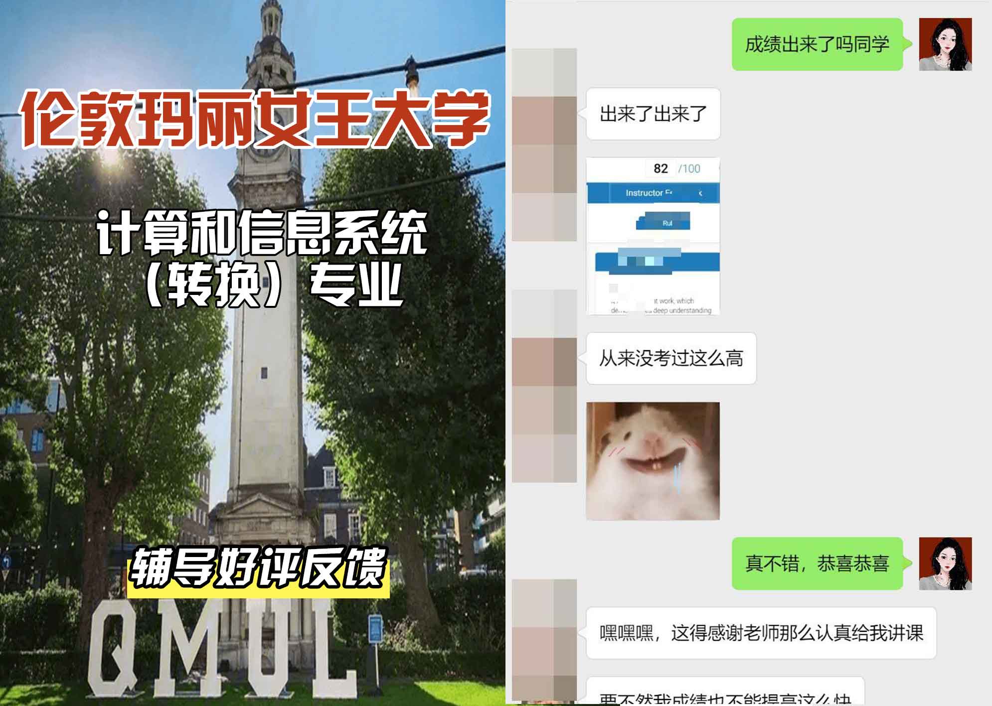 QM女王大学计算和信息系统（转换）辅导好评反馈