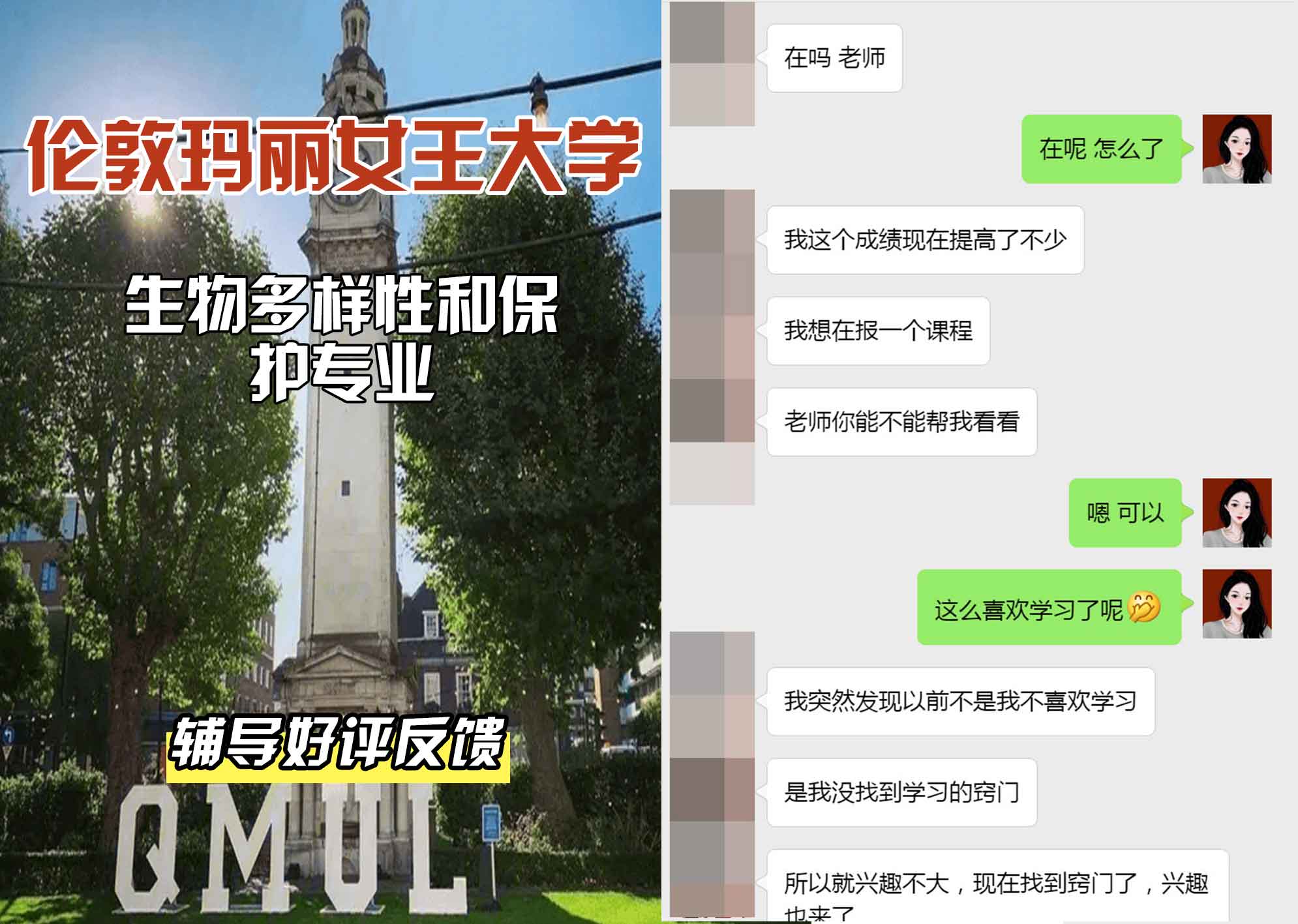 QM女王大学生物多样性与保护辅导好评反馈