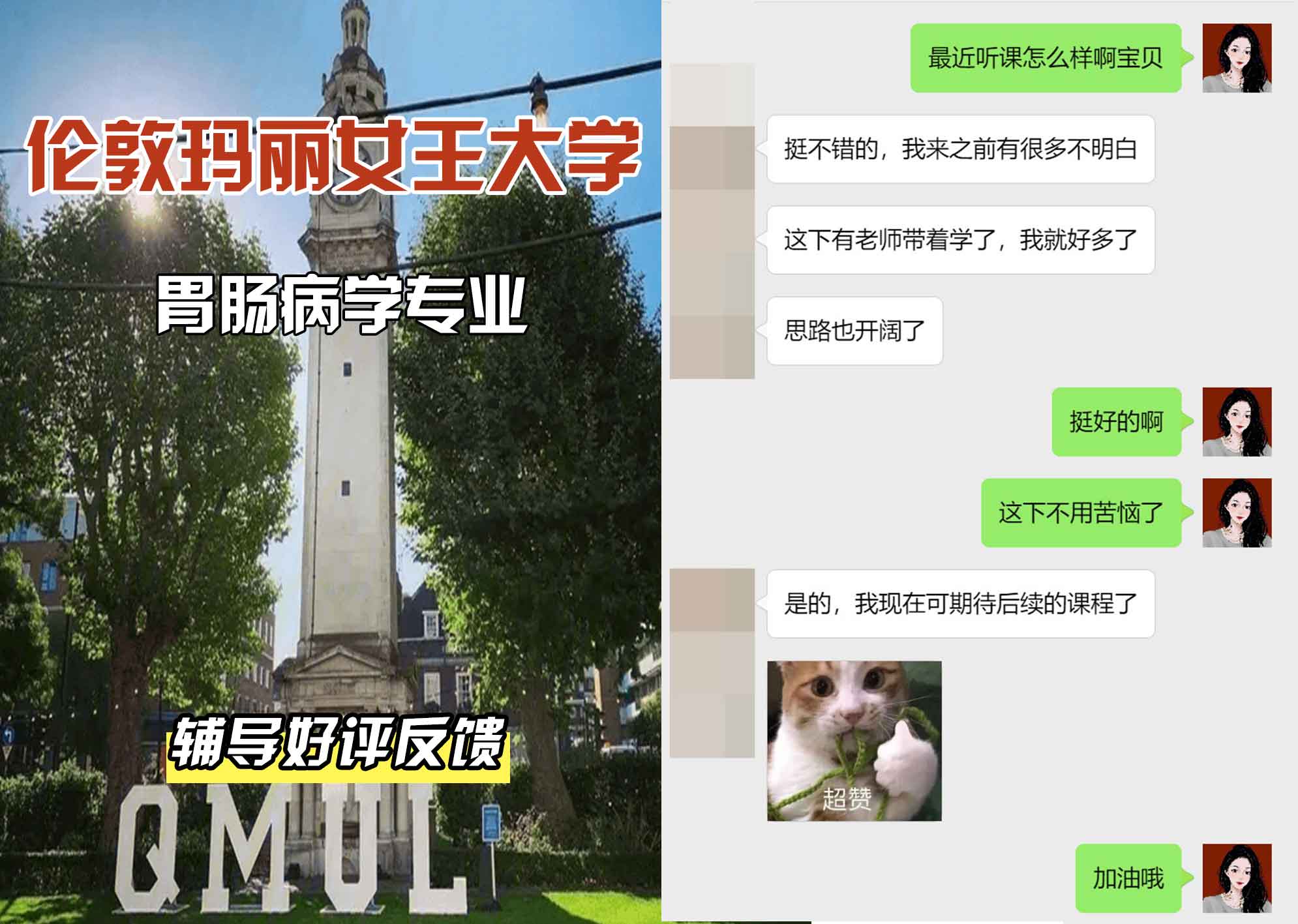 QM女王大学环胃肠病学辅导好评反馈