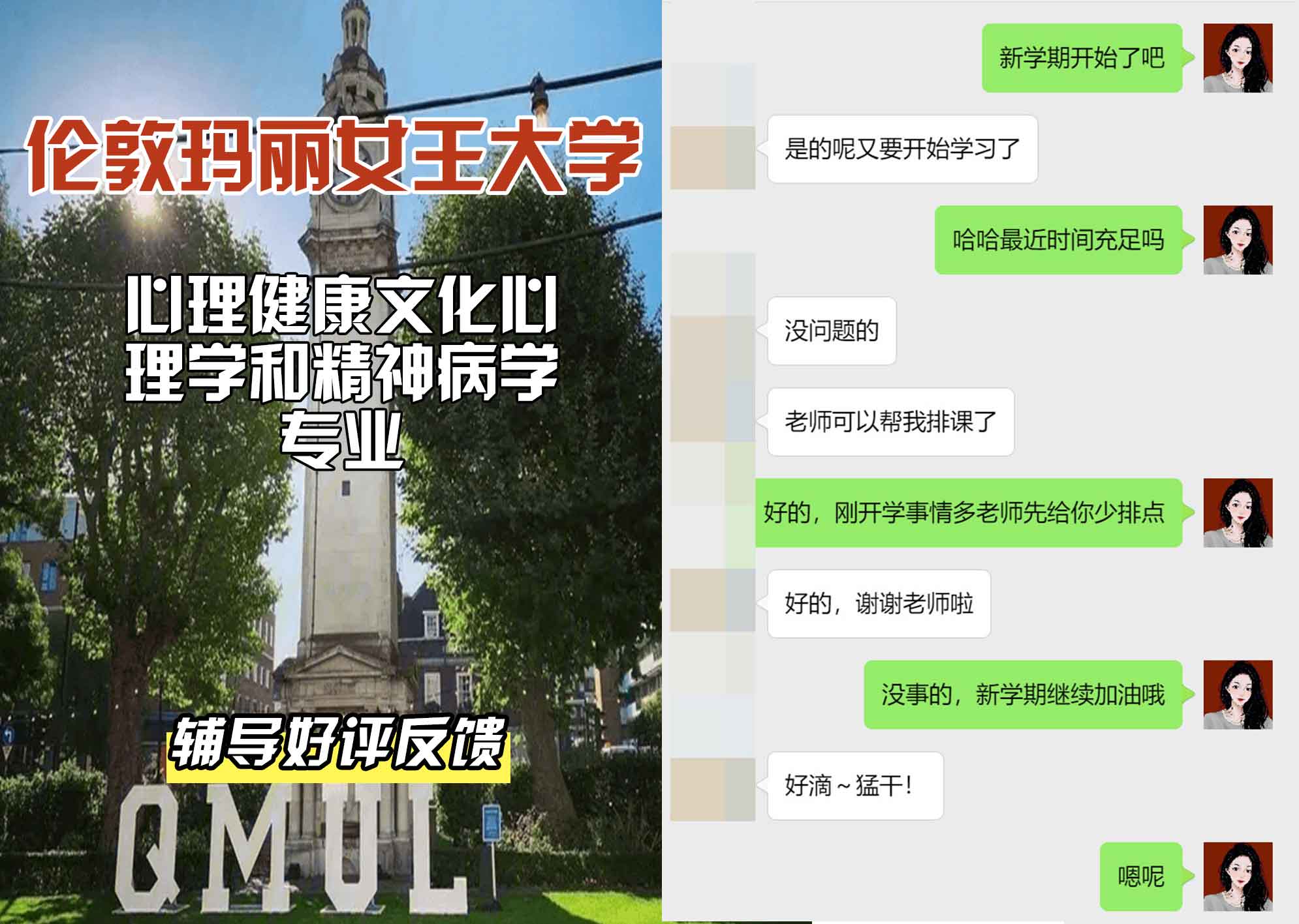 QM女王大学心理健康：文化心理学和精神病学辅导好评反馈
