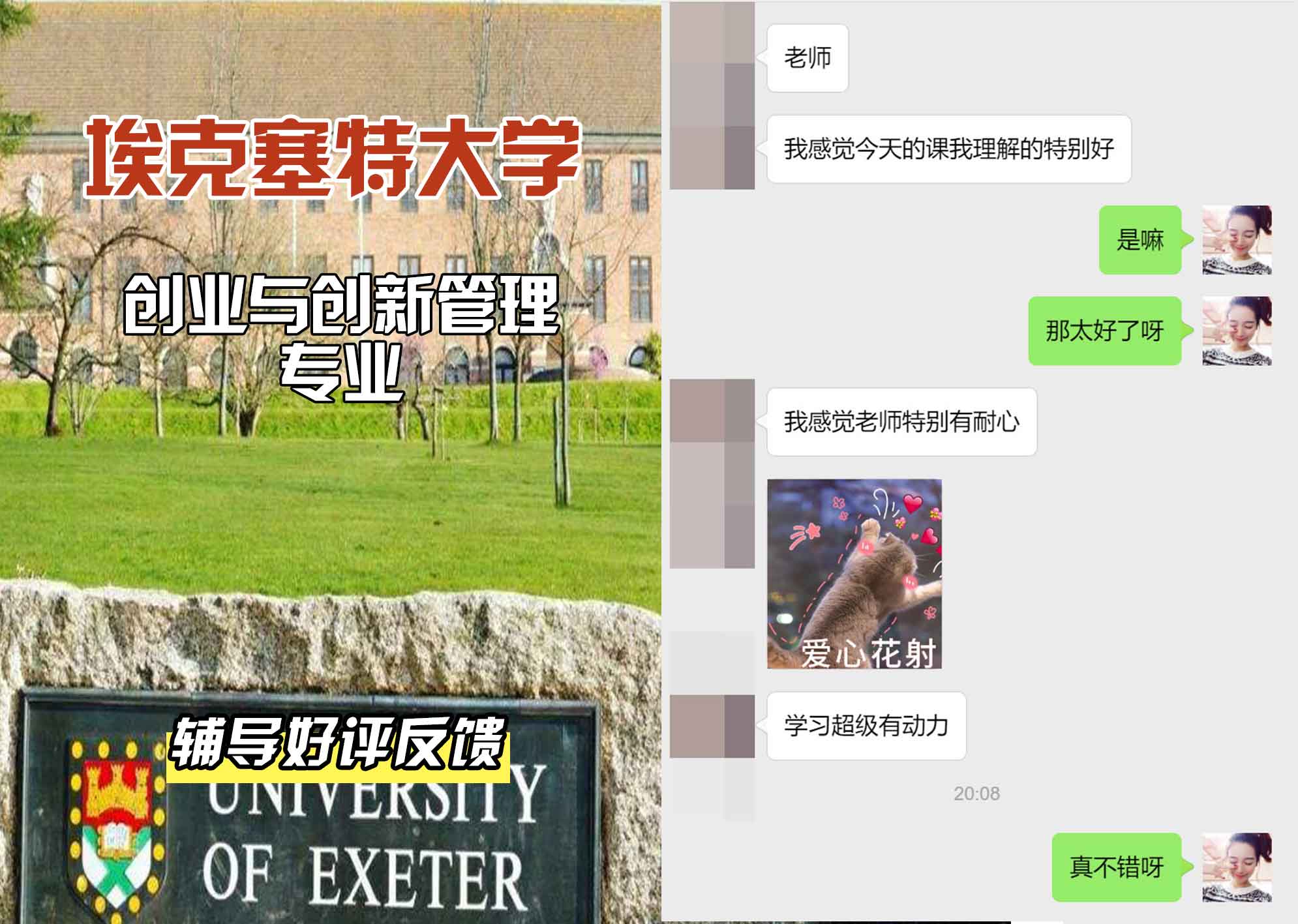 埃大埃克塞特大学创业与创新管理辅导好评反馈