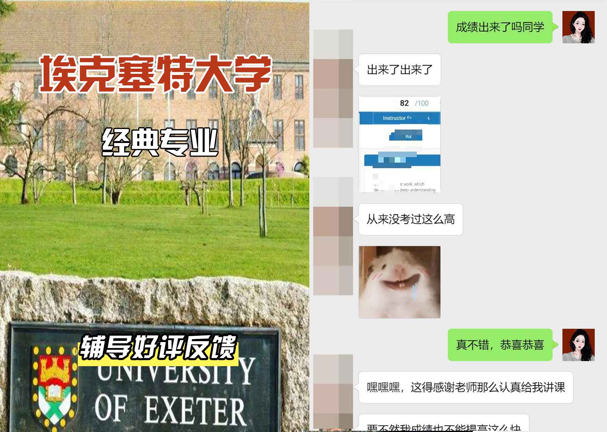 埃大埃克塞特大学经典辅导好评反馈