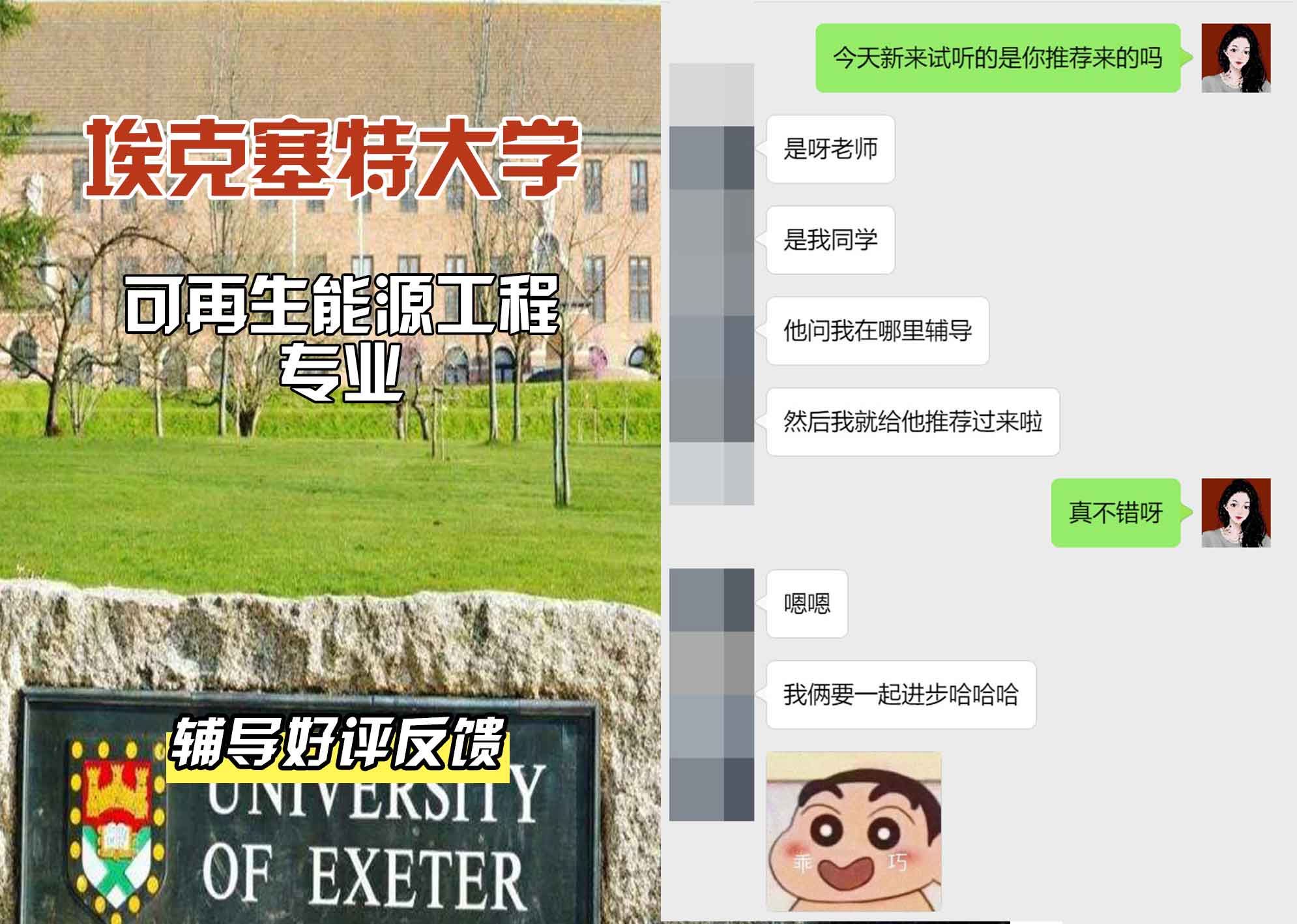 埃大埃克塞特大学可再生能源工程辅导好评反馈