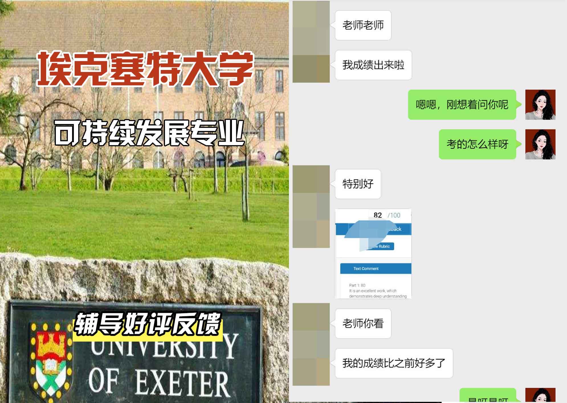 埃大埃克塞特大学可持续发展辅导好评反馈