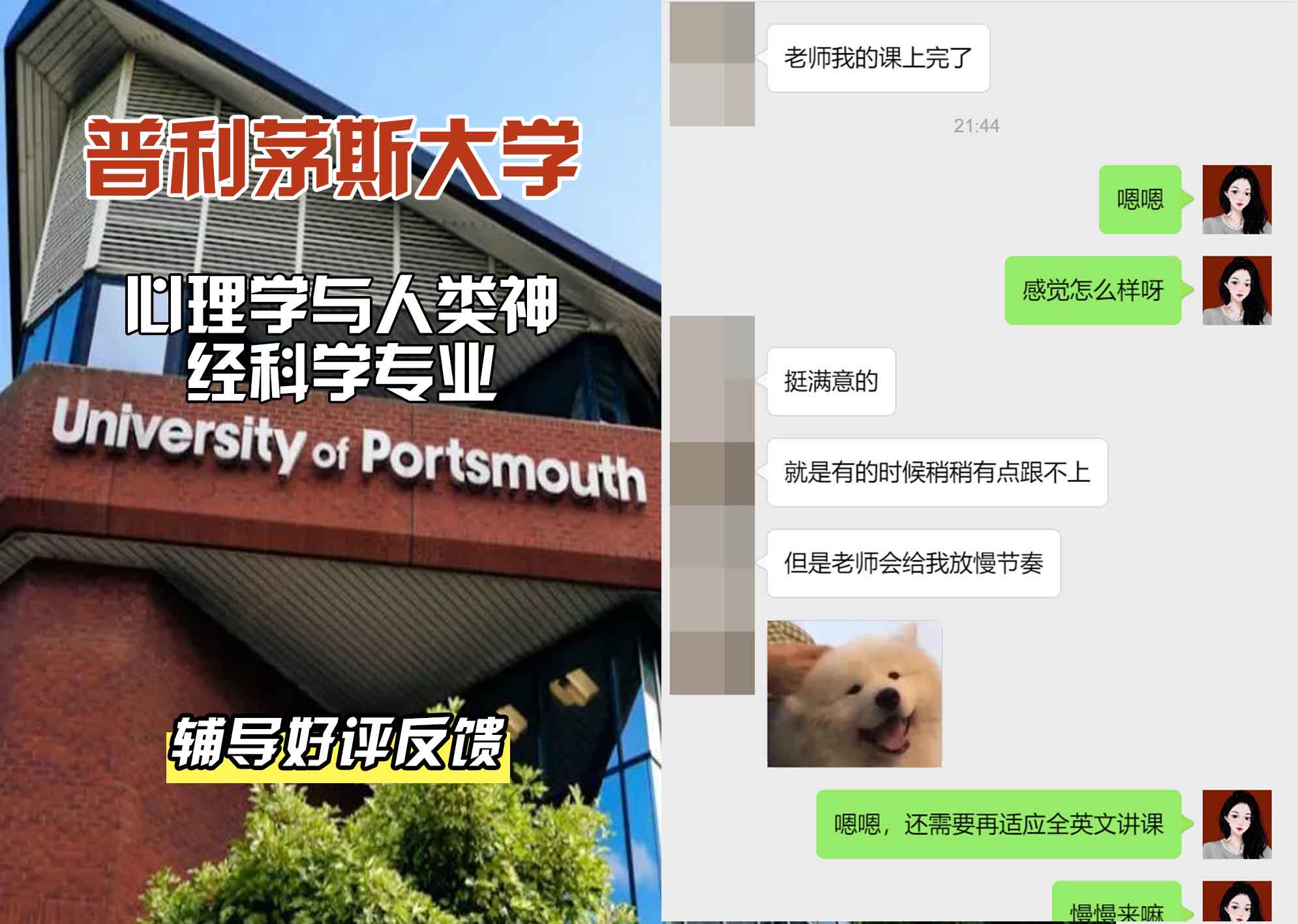 普利茅斯大学UOP心理学与人类神经科学辅导好评反馈