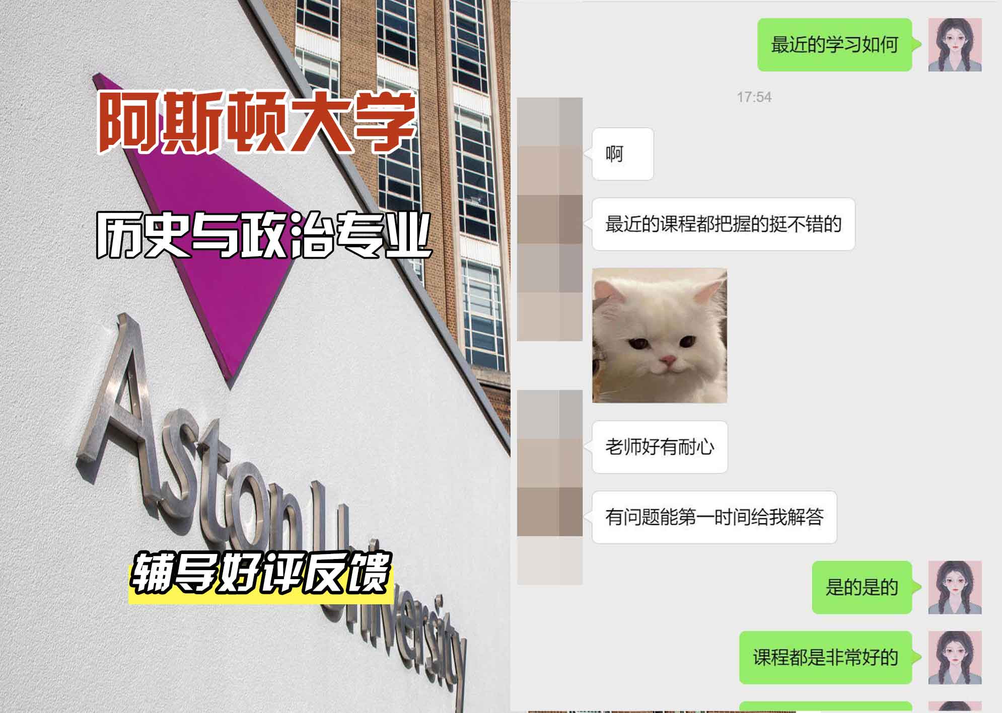 Aston阿斯顿大学历史与政治辅导好评反馈