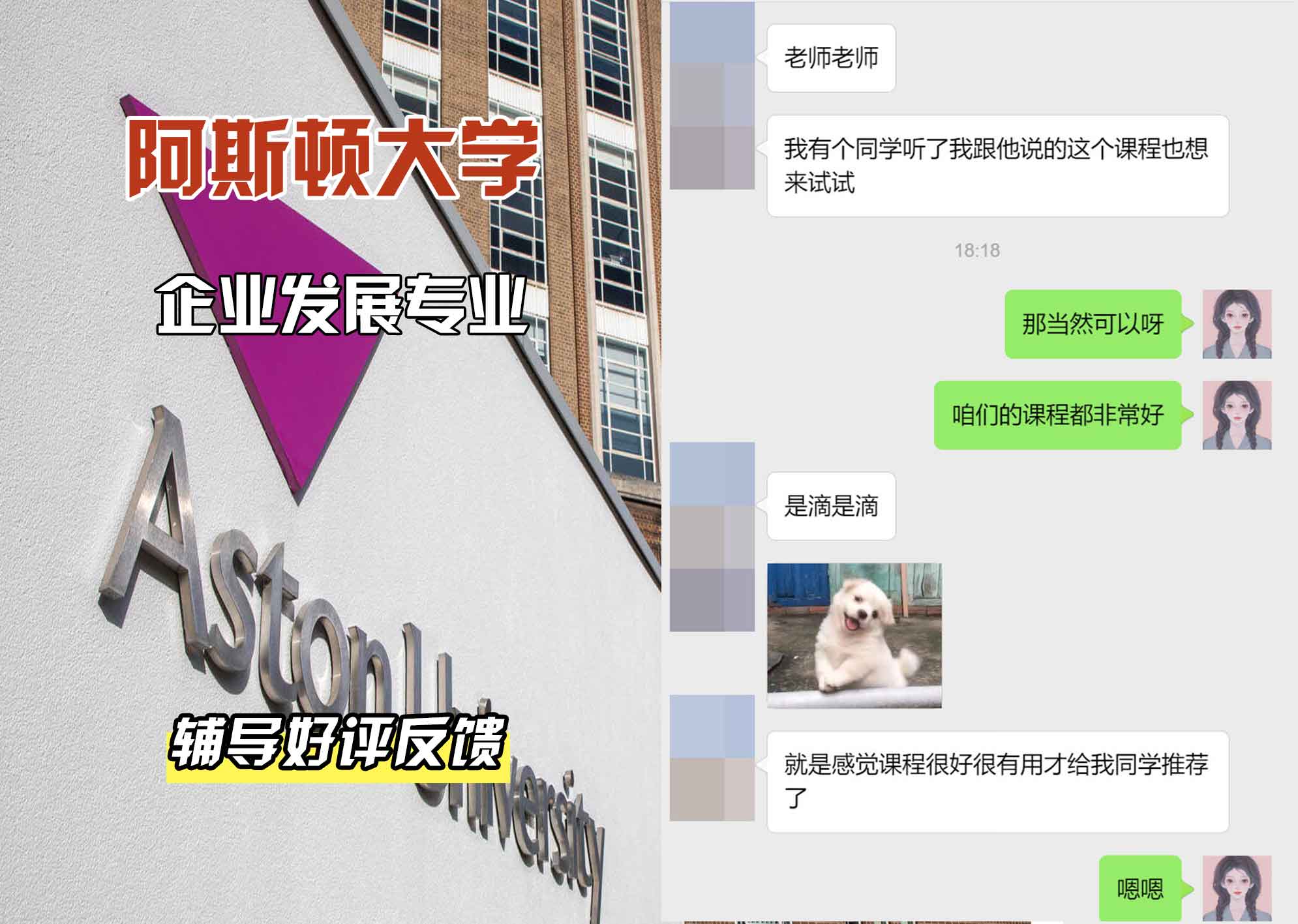 Aston阿斯顿大学企业发展辅导好评反馈