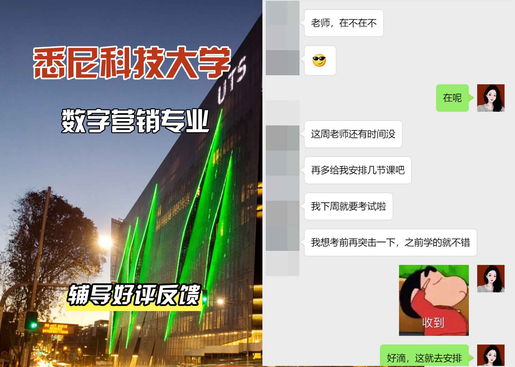 悉尼科技大学UTS数字营销辅导好评反馈