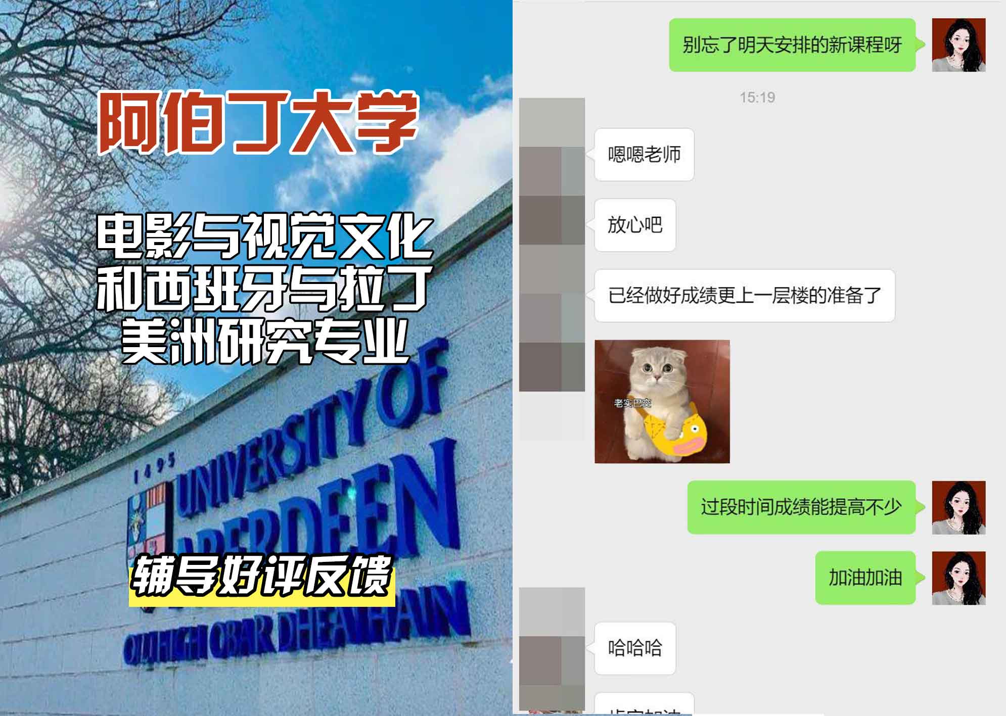 阿伯丁大学ABDN电影与视觉文化和西班牙与拉丁美洲研究辅导好评反馈