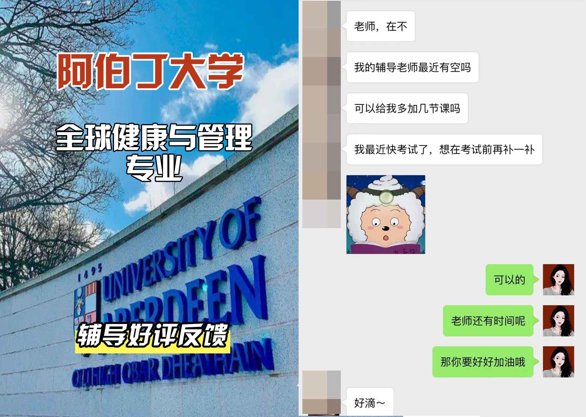 阿伯丁大学ABDN全球健康与管理辅导好评反馈