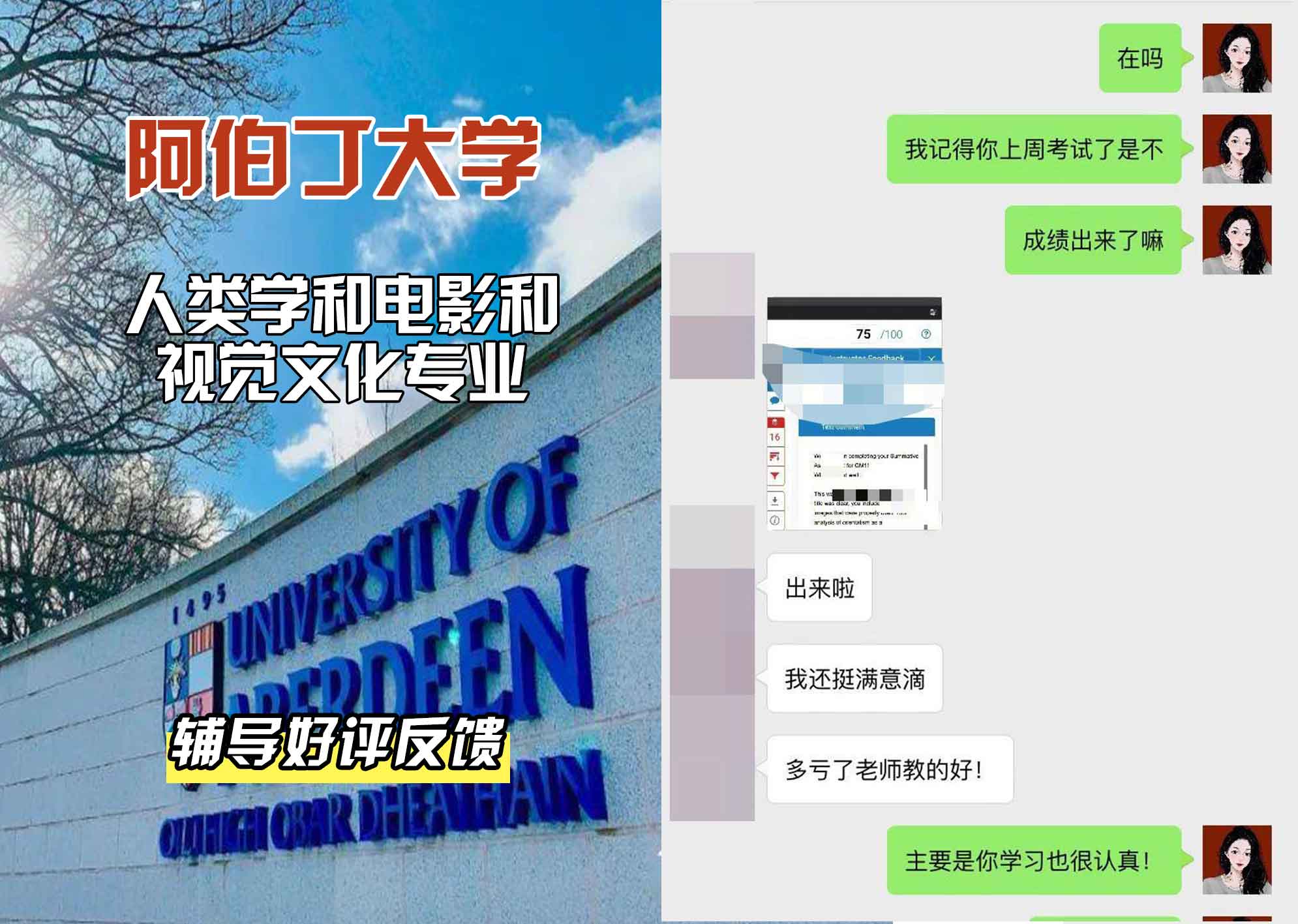 阿伯丁大学ABDN人类学和电影与视觉文化辅导好评反馈