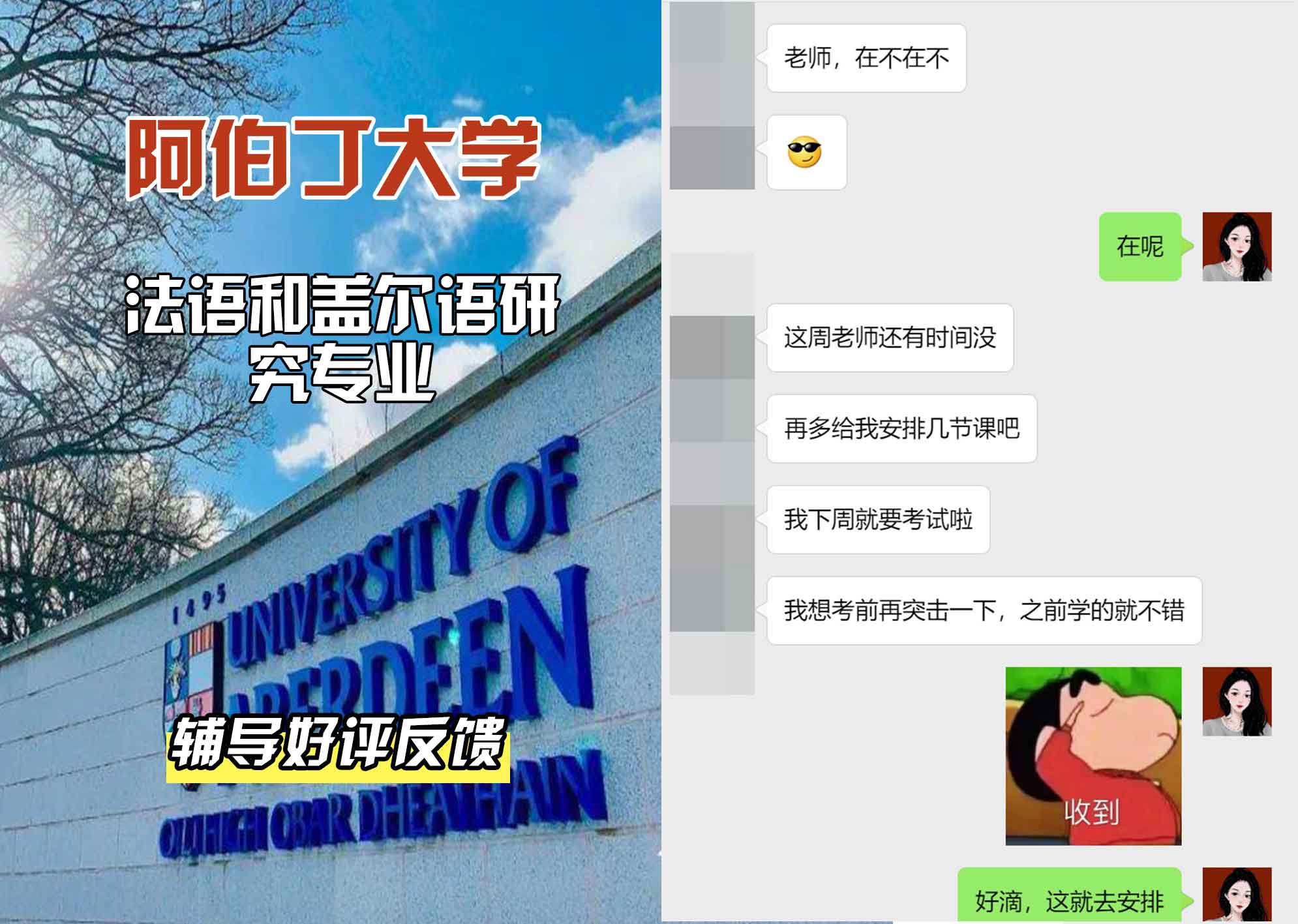 阿伯丁大学ABDN法语和盖尔语研究辅导好评反馈