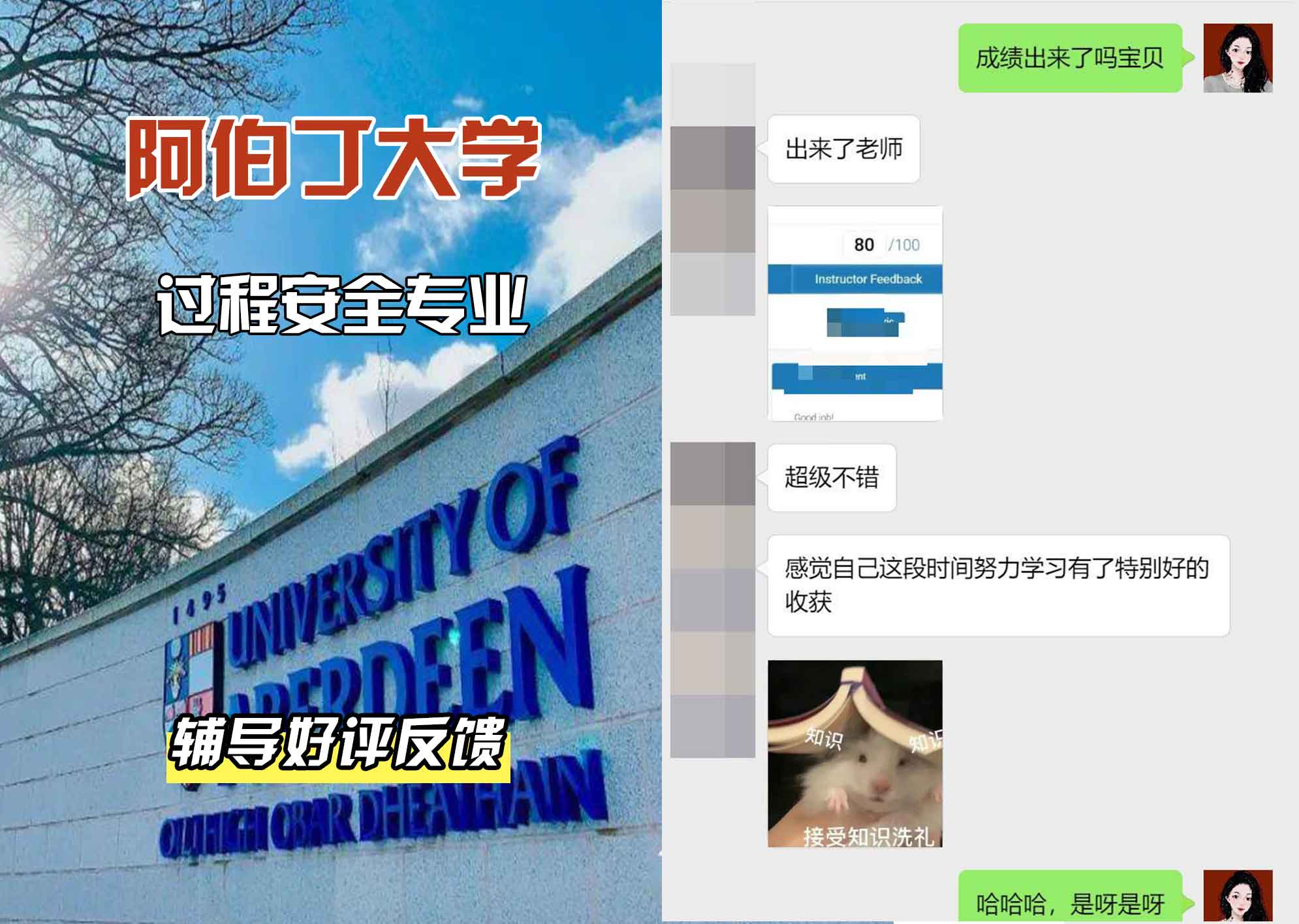 阿伯丁大学ABDN过程安全辅导好评反馈