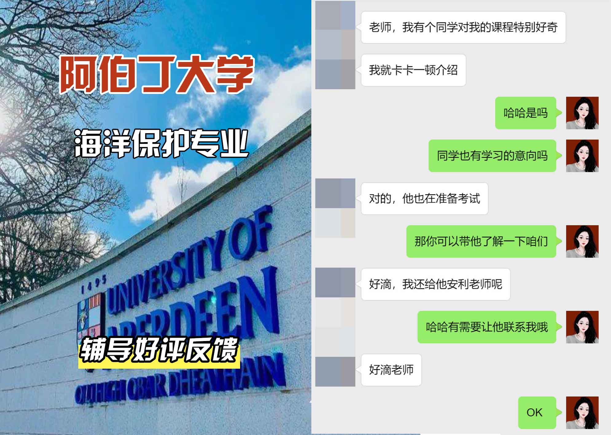 阿伯丁大学ABDN海洋保护辅导好评反馈