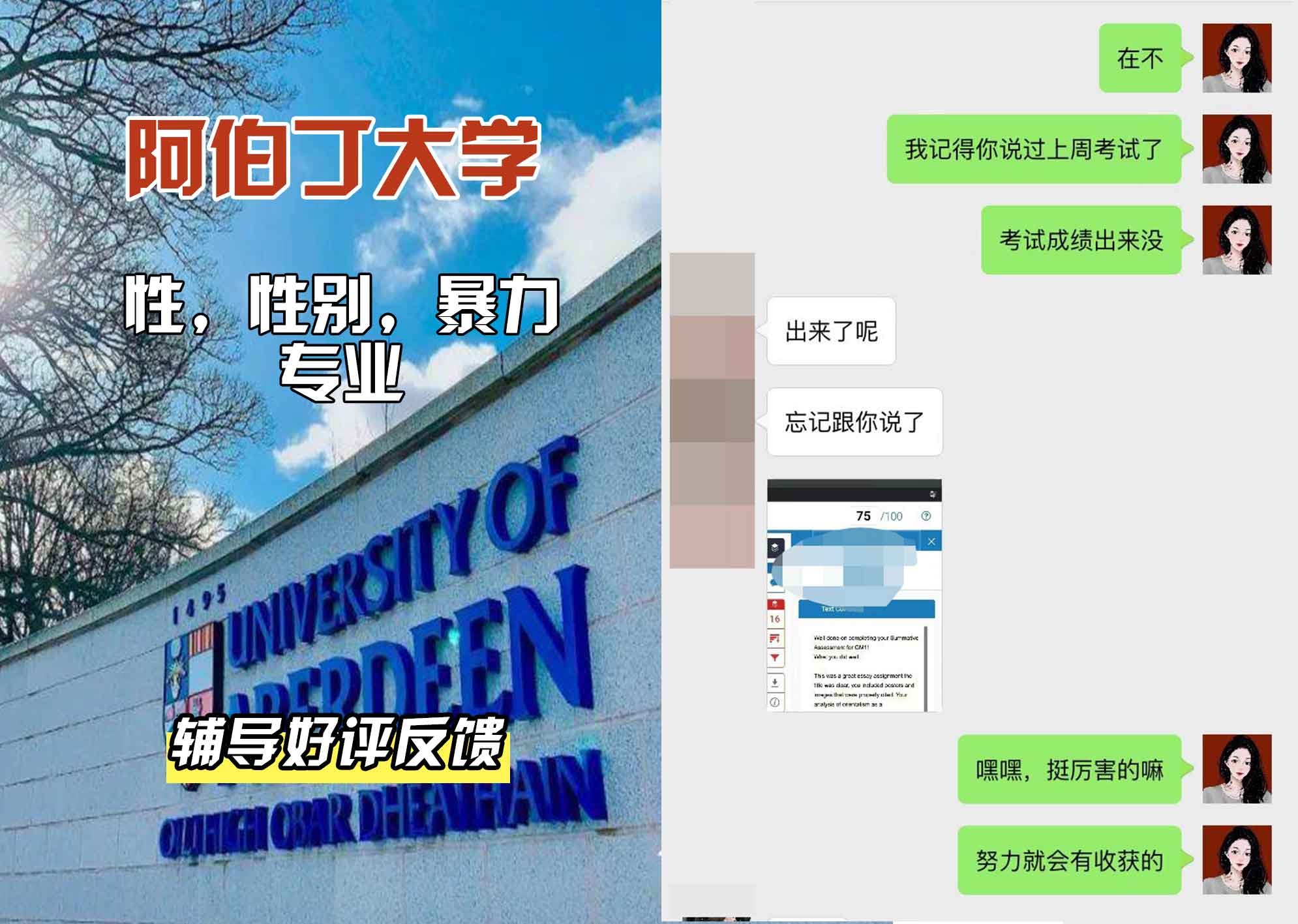 阿伯丁大学ABDN性，性别，暴力辅导好评反馈