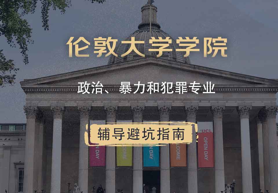 伦敦大学学院UCL政治、暴力和犯罪辅导避坑指南