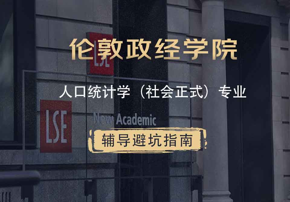 伦敦政治经济学院LSE人口统计学（社会/正式）辅导避坑指南