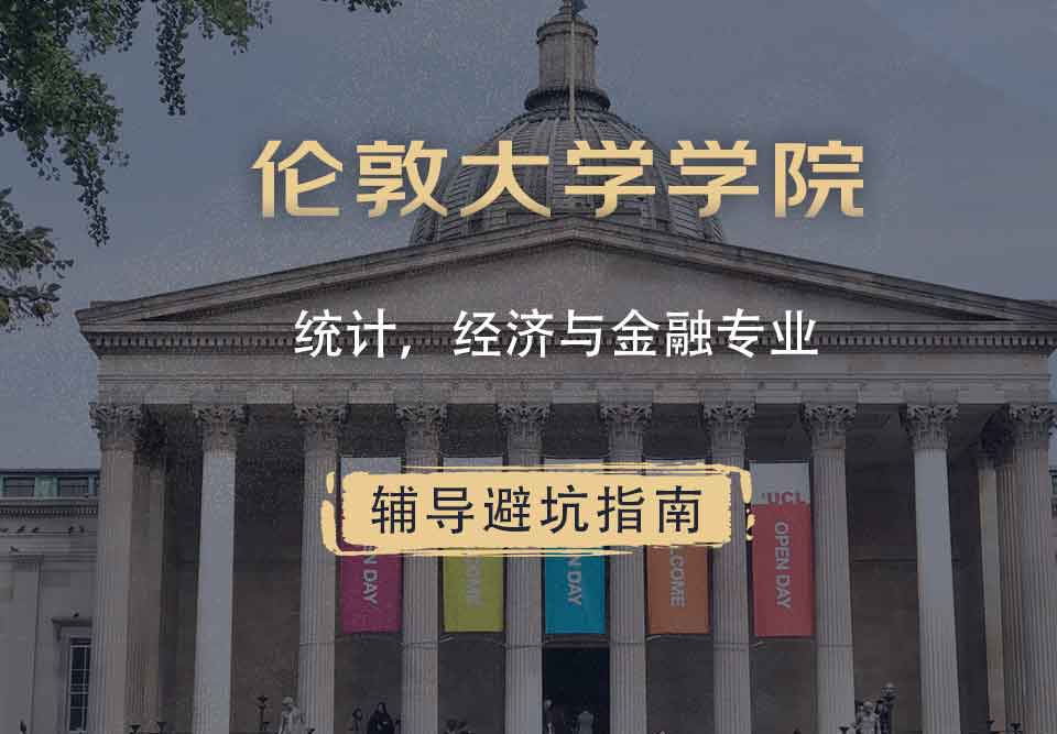 伦敦大学学院UCL统计，经济与金融辅导避坑指南