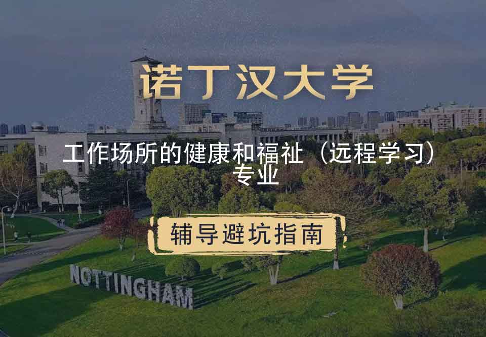 诺丁汉大学诺大工作场所健康与福祉（远程学习）辅导避坑指南
