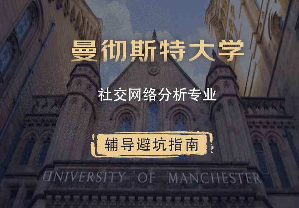 曼彻斯特大学曼大社交网络分析辅导避坑指南